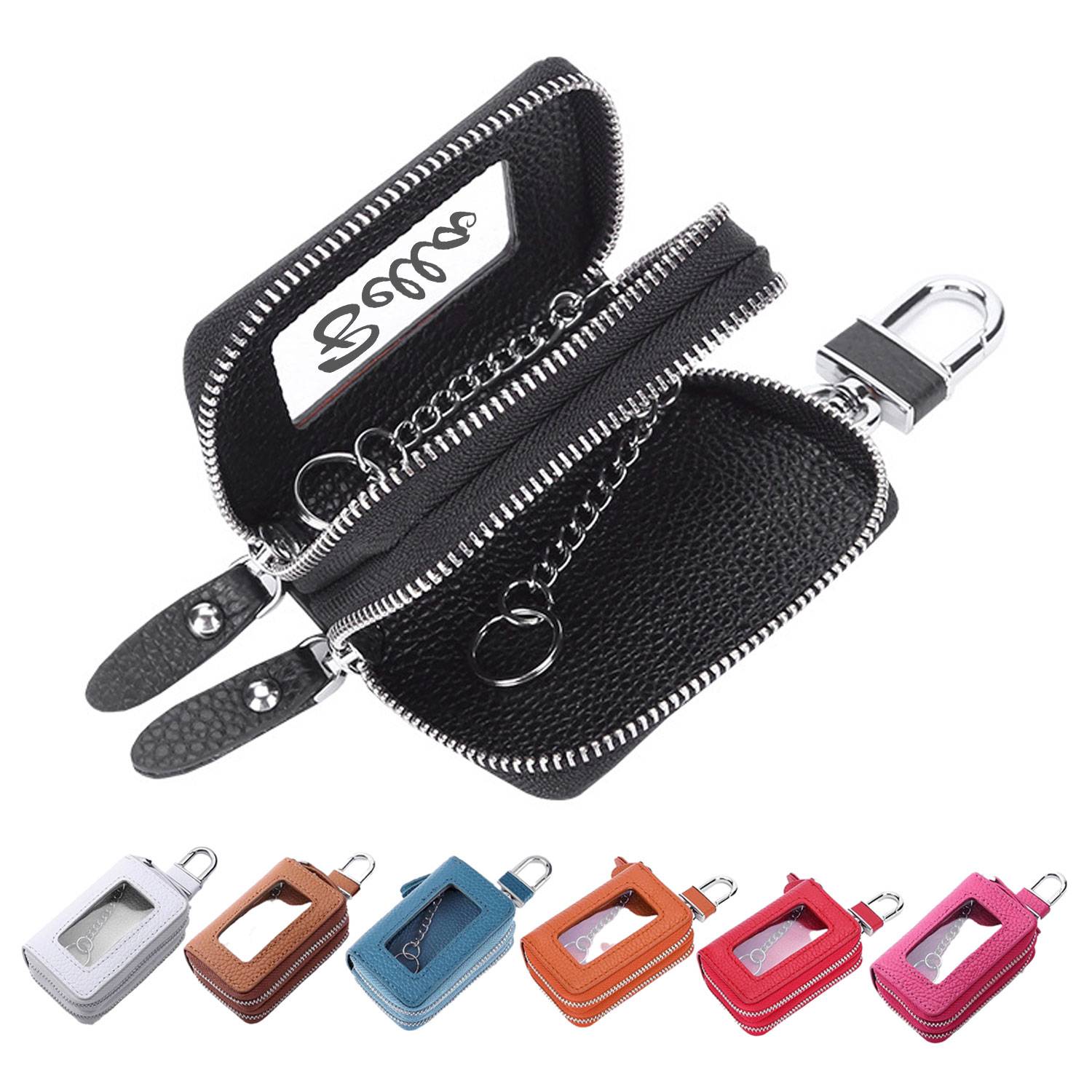 Durable car key bag w/ double zippers 6