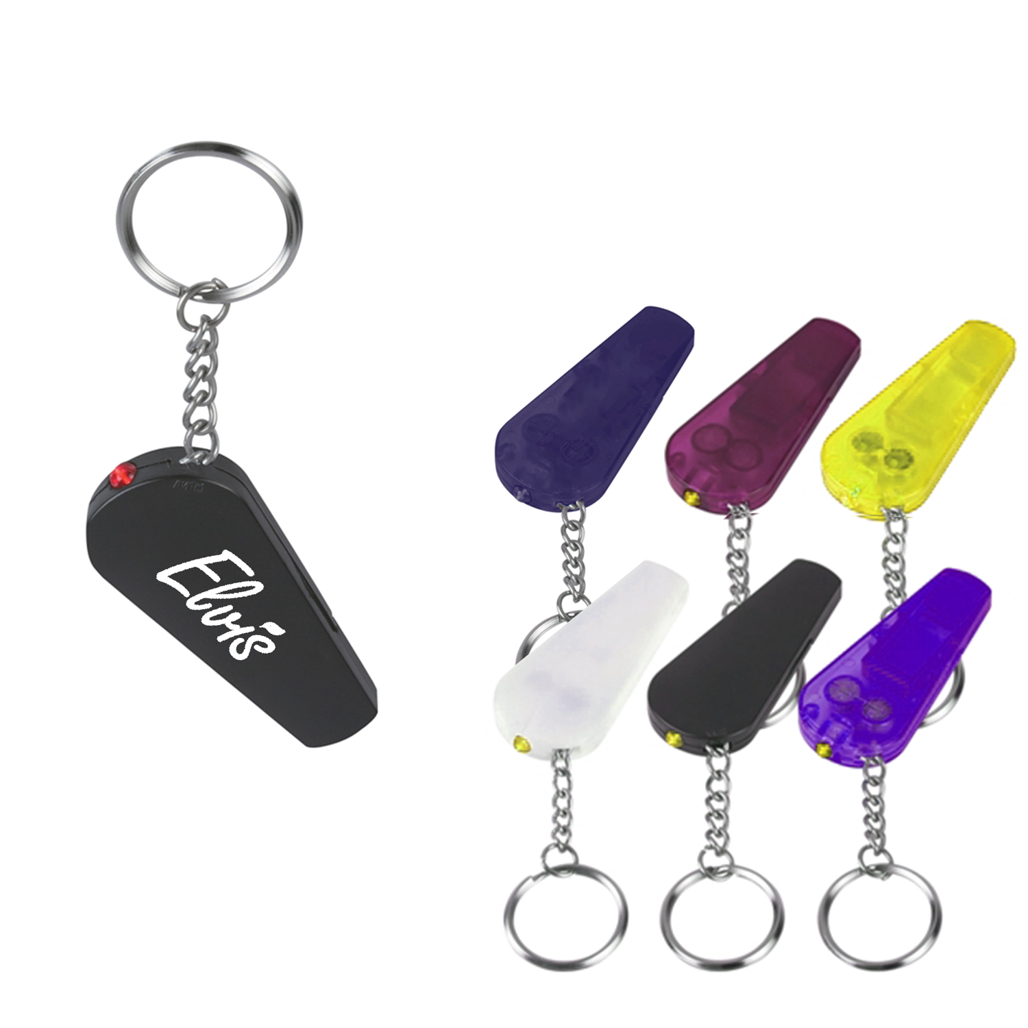 Key chain with whistling LED light 4