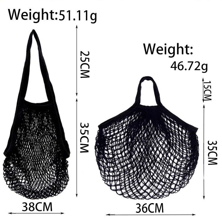 Market Cotton Kitchen Netted Portable Tote Bag 9