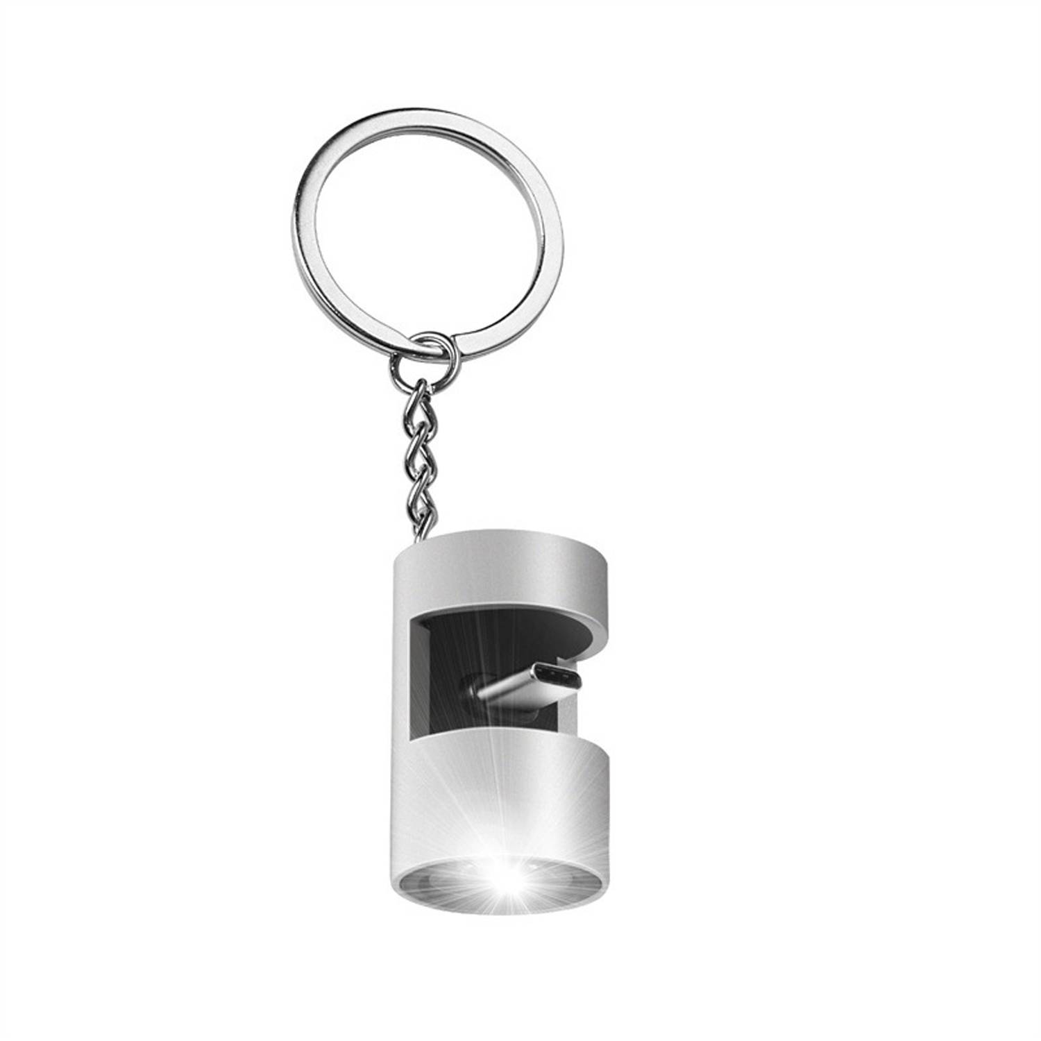 USB Rechargeable LED Flashlight Keychain for Phones 3