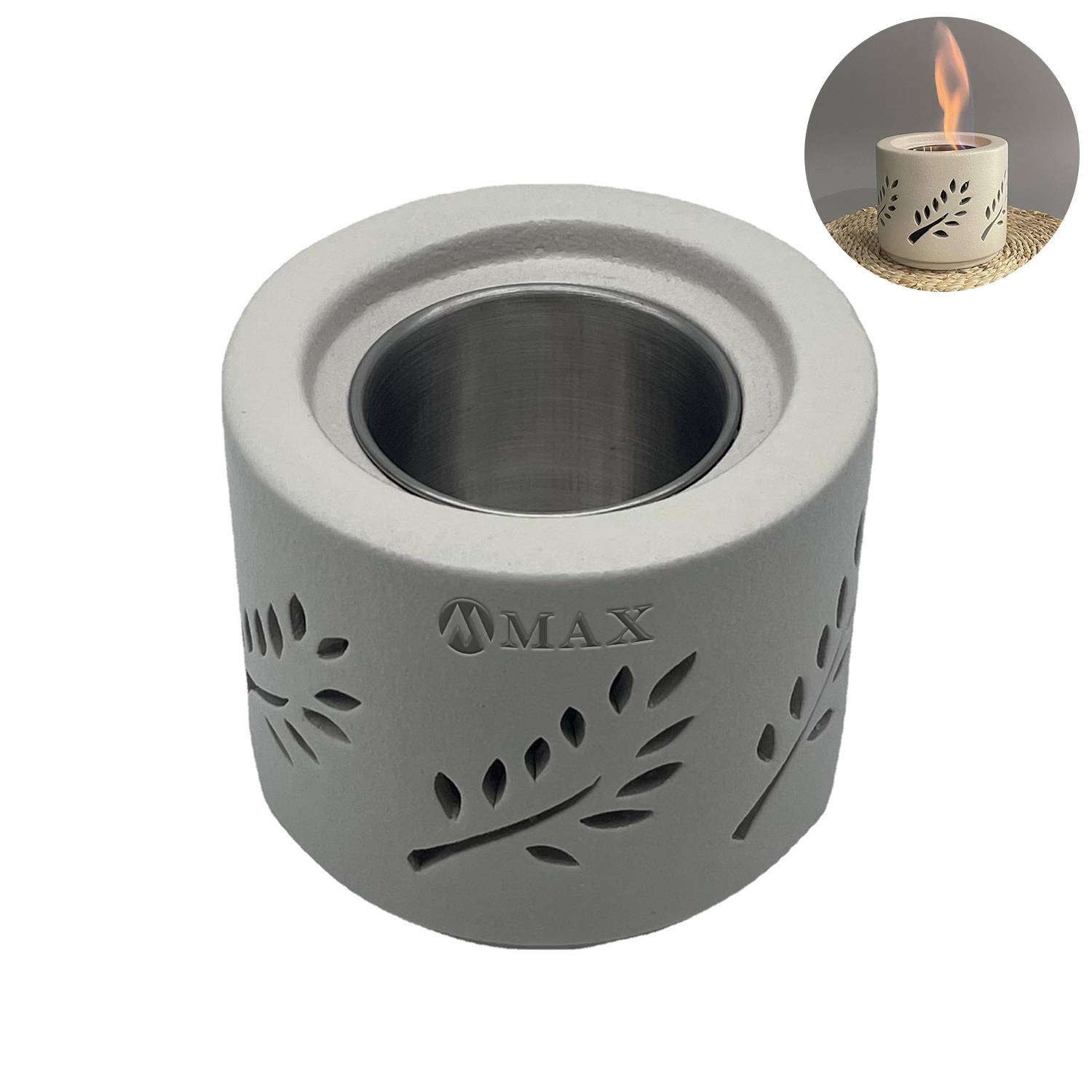 Small Portable Cement Fireplace Indoors 6