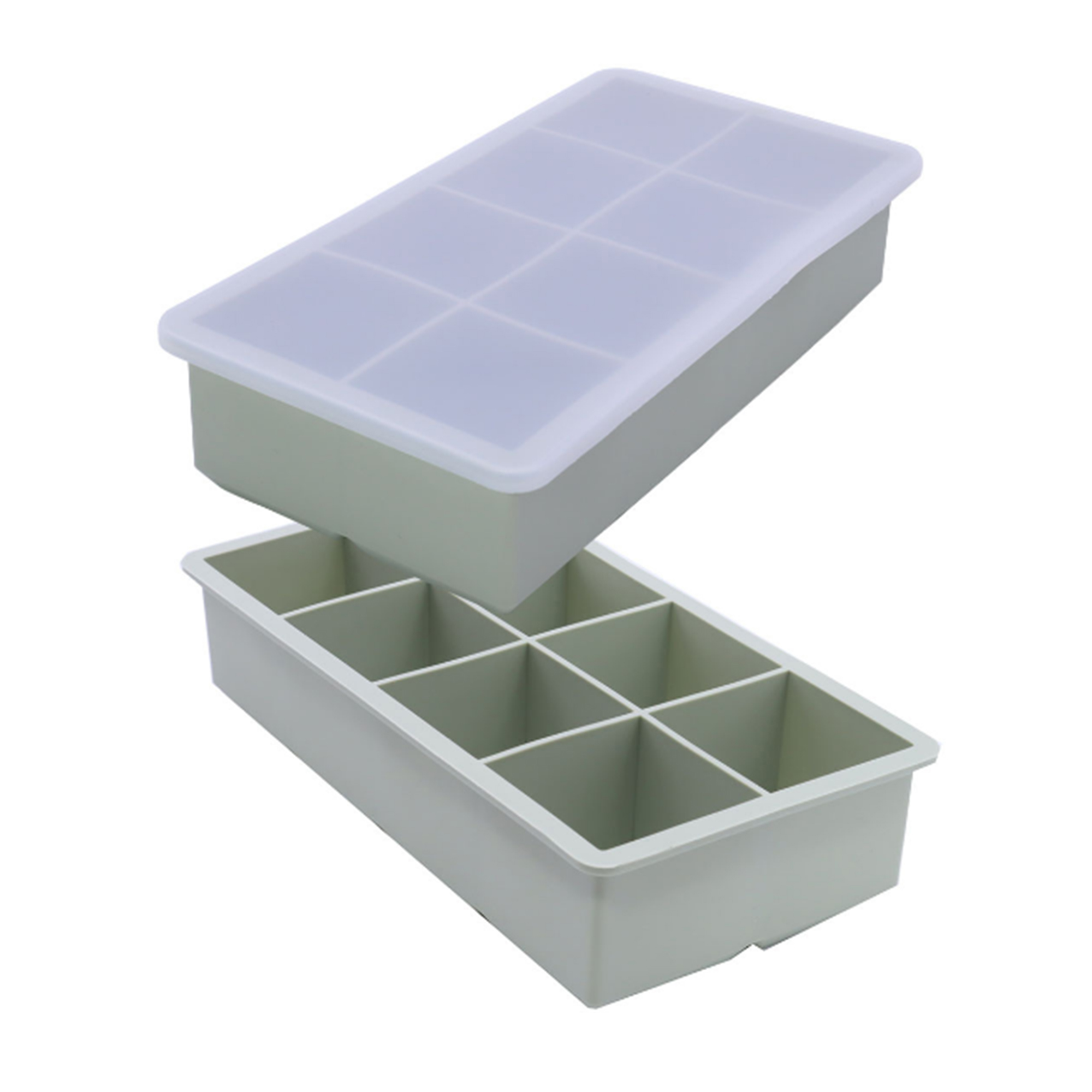 MOQ 50 PCS Flexible Silicone Square Shaped Ice Tray 2