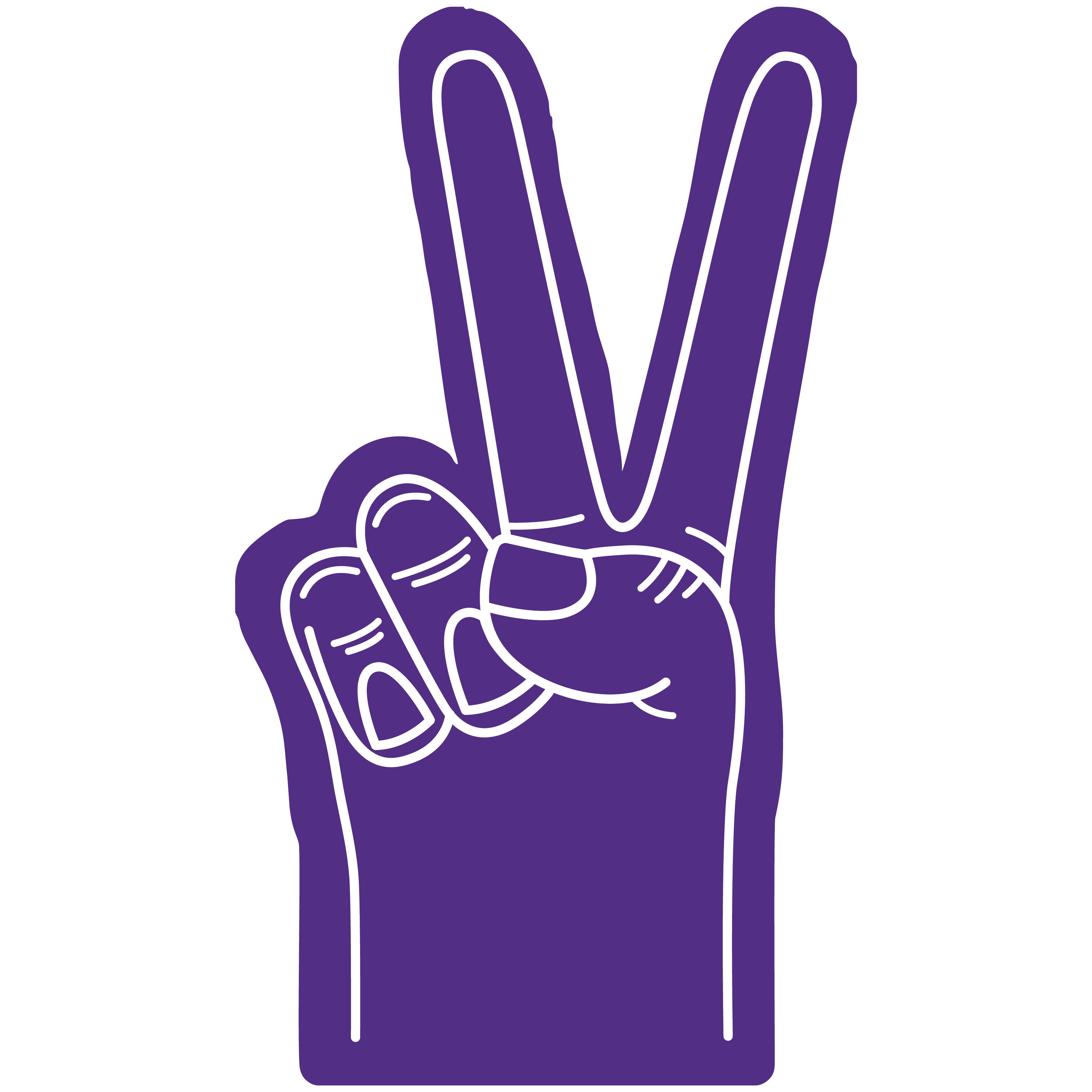 6.5" Peace/Victory Hand 9