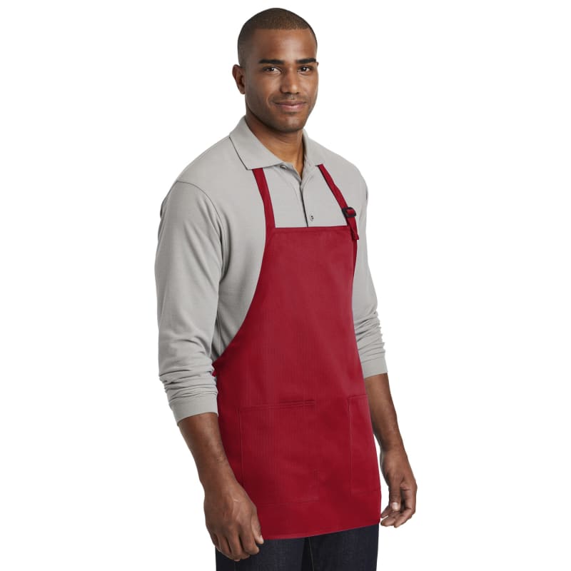 Port Authority Medium-Length Two-Pocket Bib Apron. 11