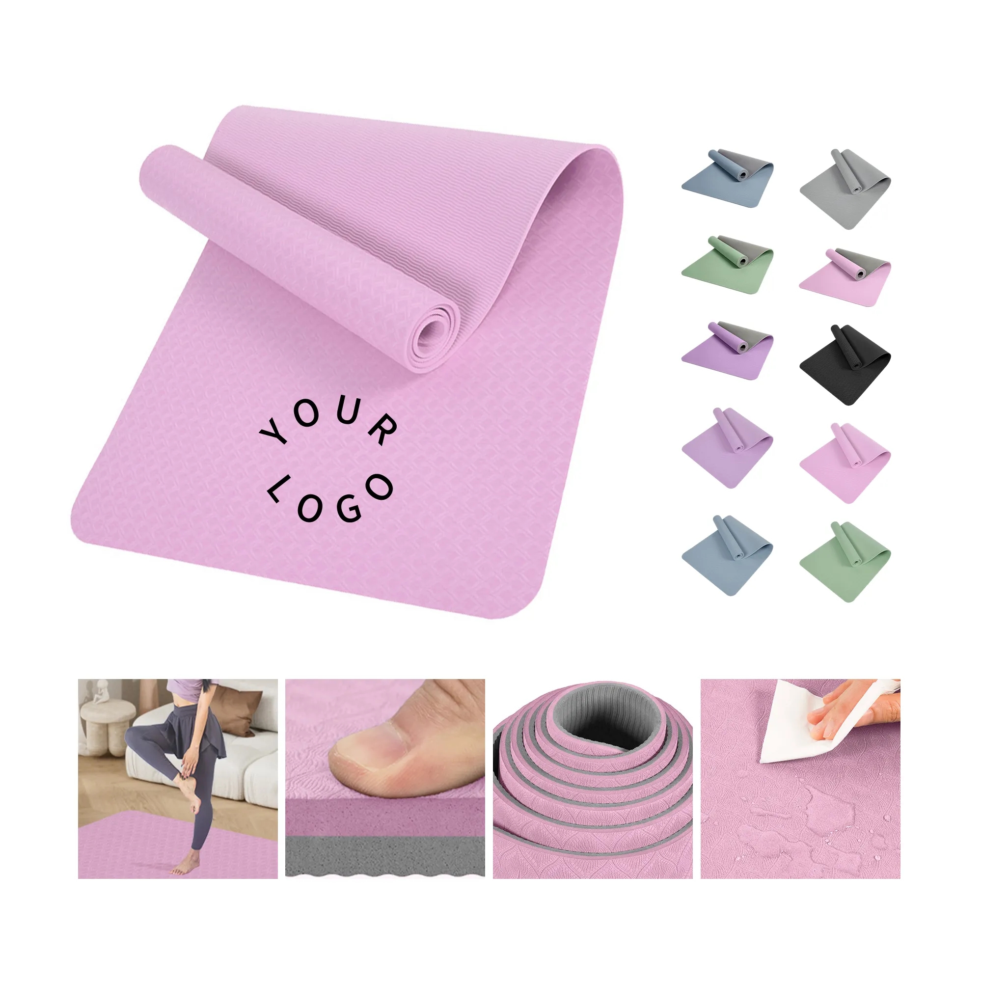 Yoga Mat Non-Slip Exercise for Comfort and Support 1