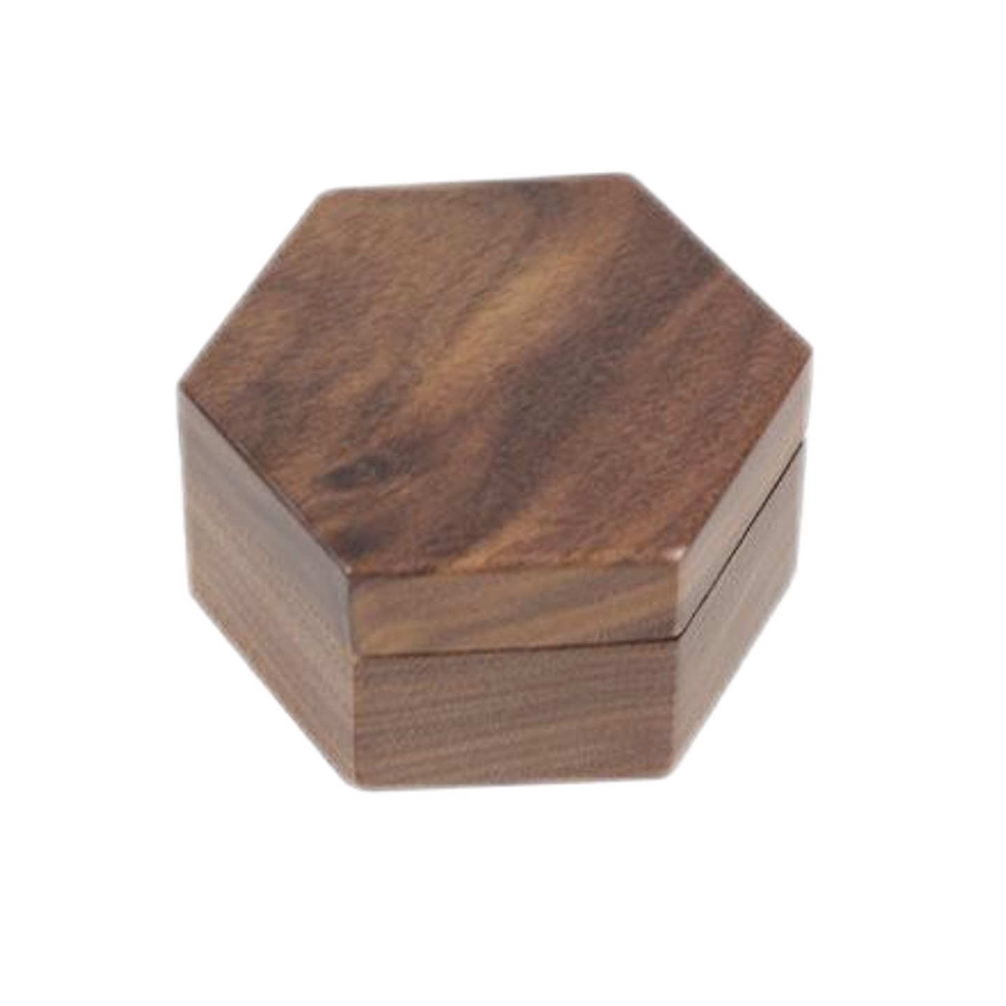 Hexagon Shape Wood Ring Box 3
