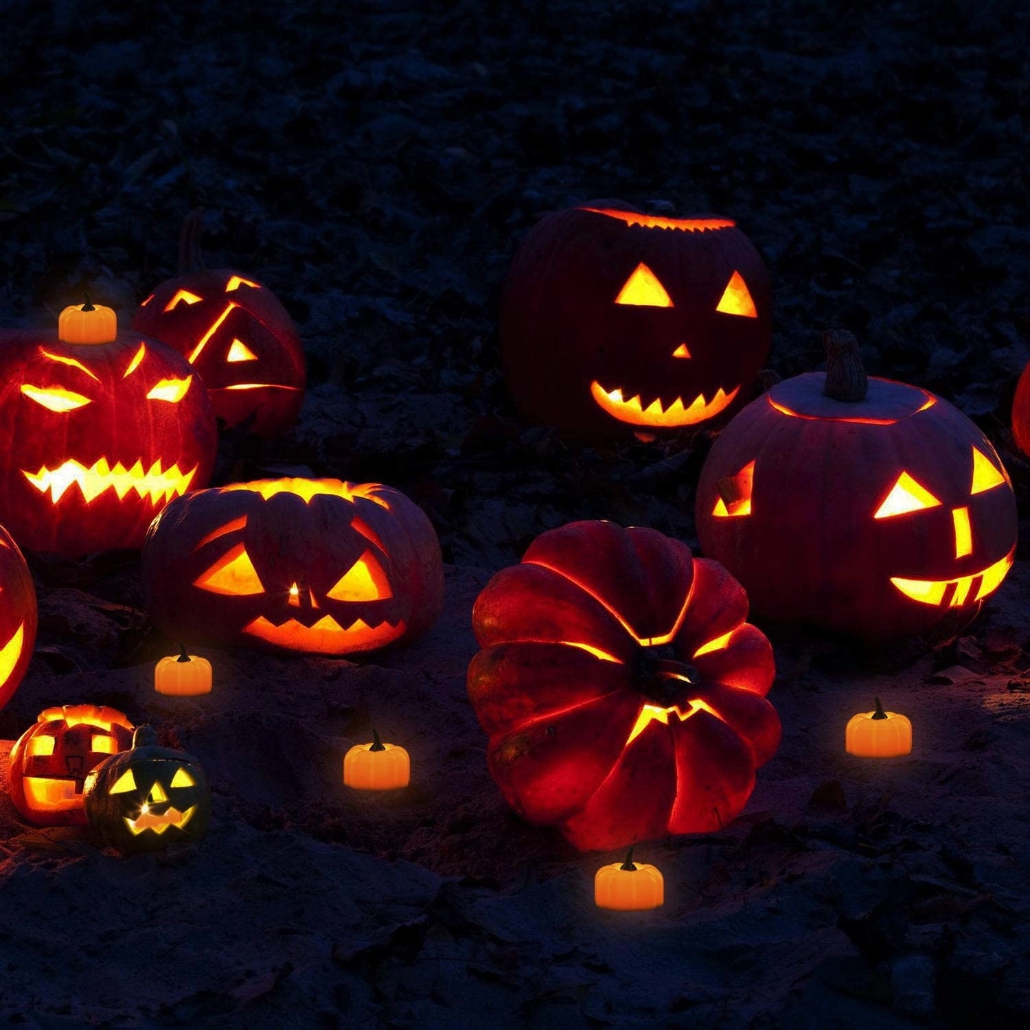 Halloween 12 Pack Led Pumpkin Light 4