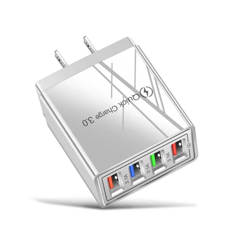 4 Port USB Wall Fast Charger 10