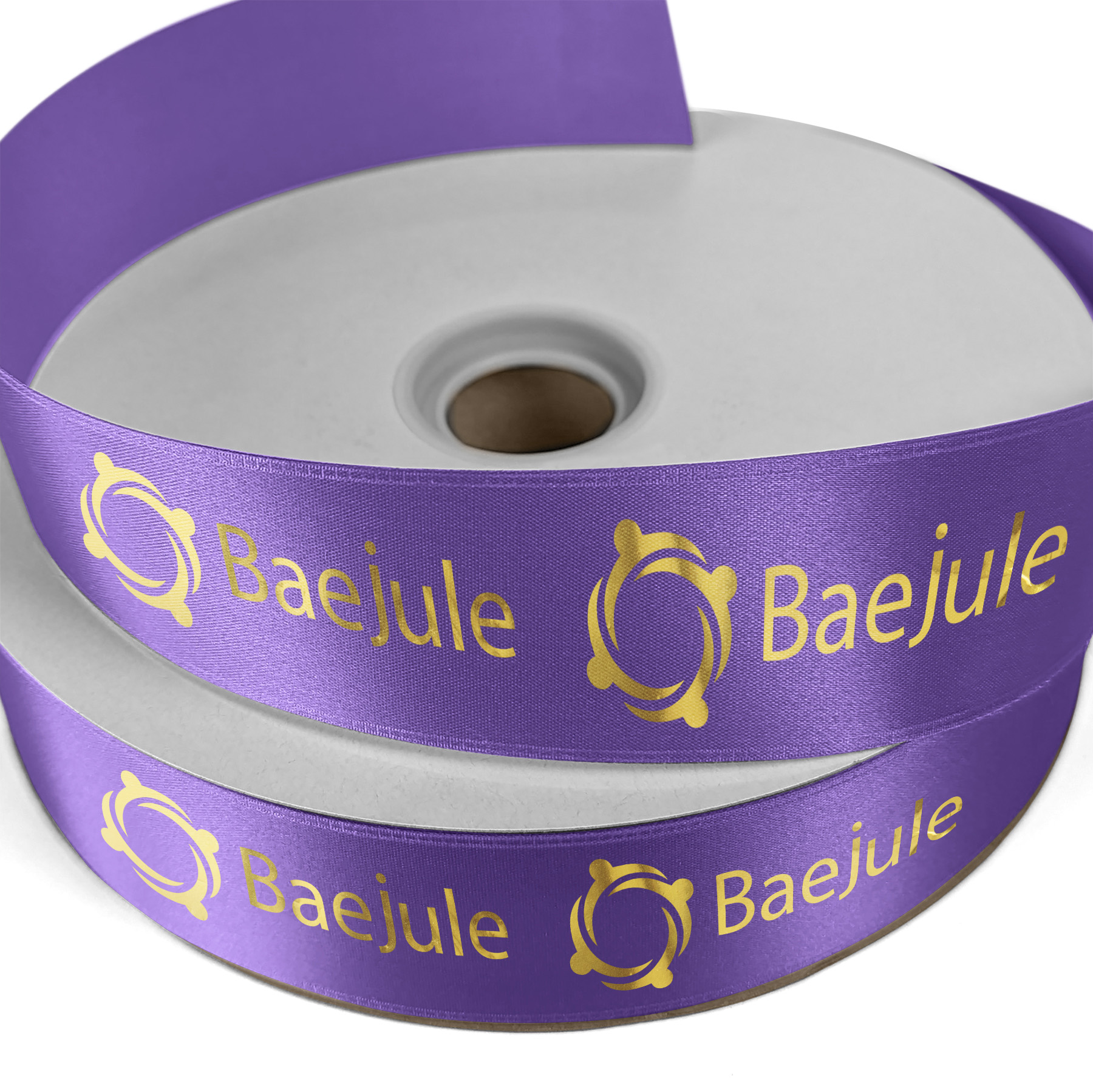 1 1/2" Badge Satin Ribbon - 100yd Roll - Foil Print 34