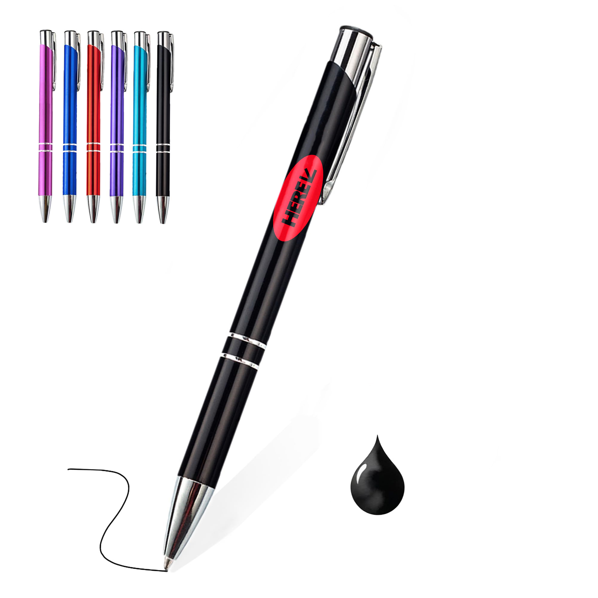 Metal Click-Action Ballpoint Pen with Smooth Refill 1