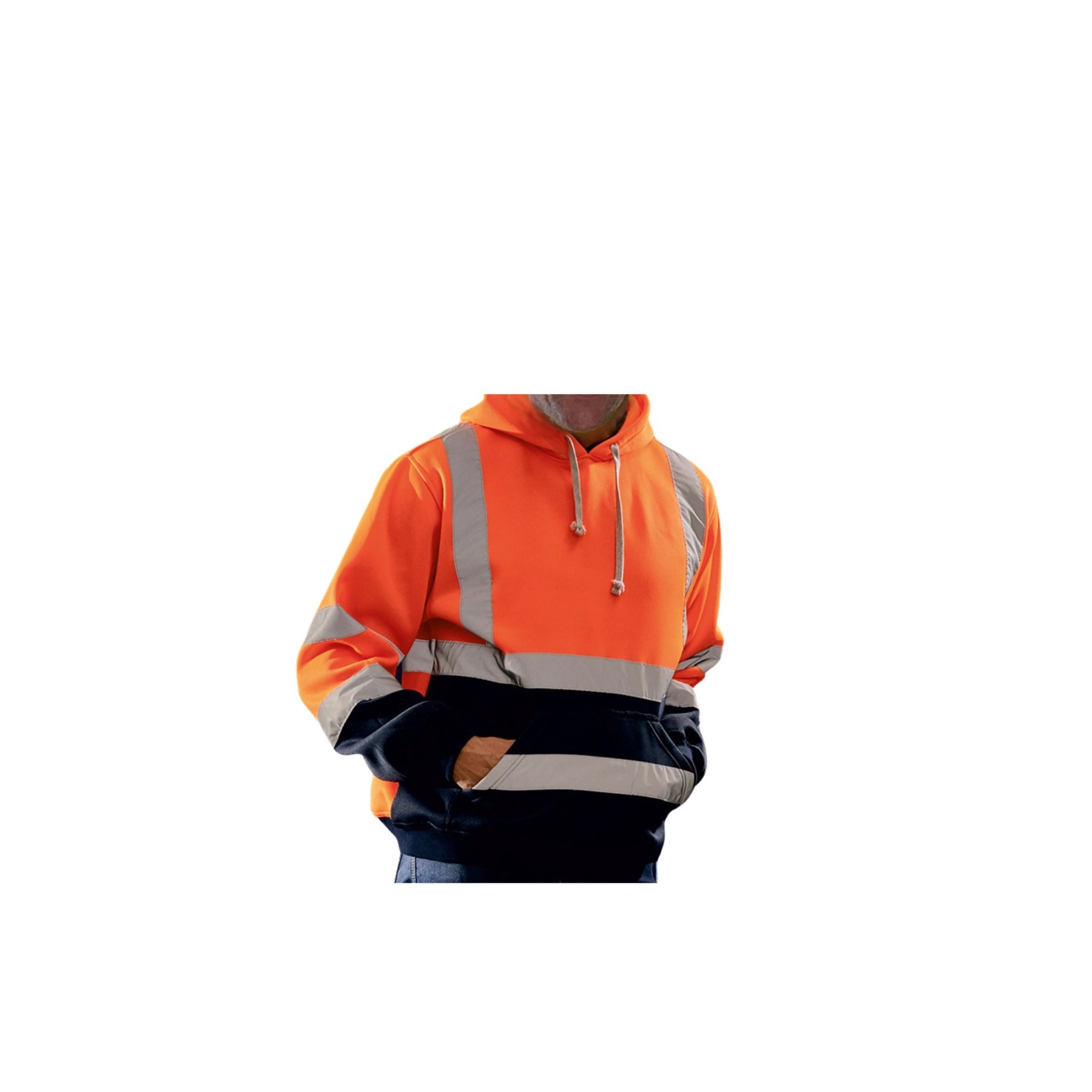 Men's High Vis Hoodie, custom hoodie or sweatshirt with logo imprint 5