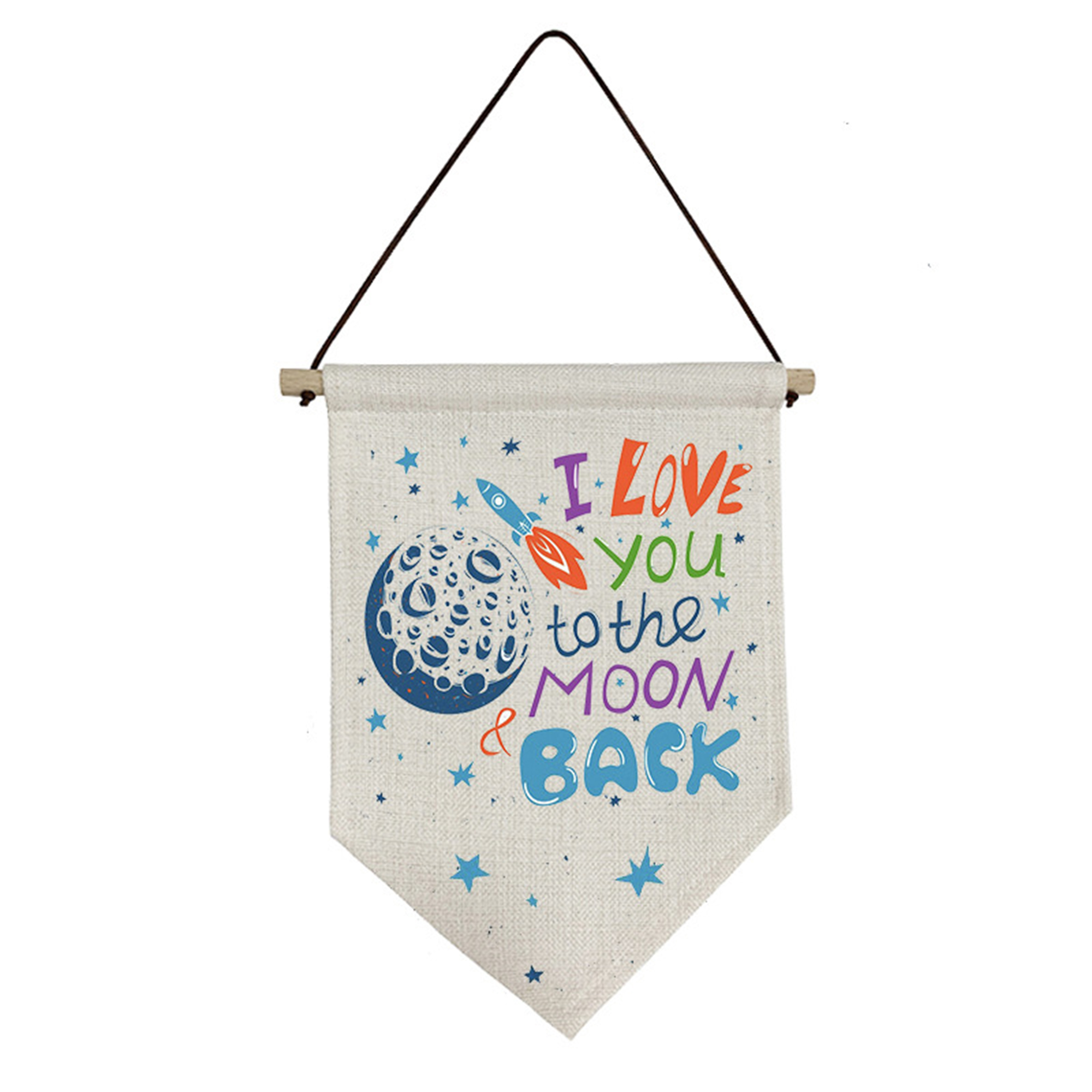Custom Design Linen Sublimation Triangular Flag 3
