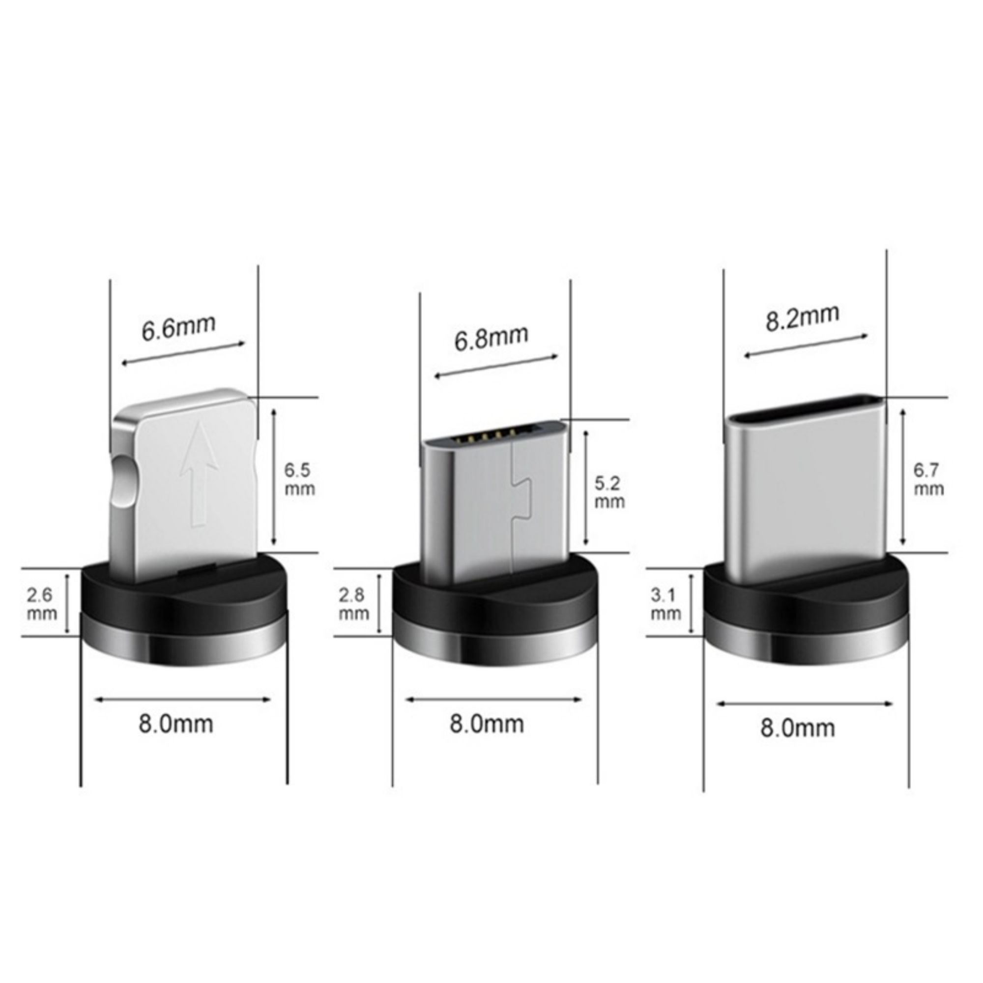 Portable 3 in 1 Magnetic Phone Charging Cable 3