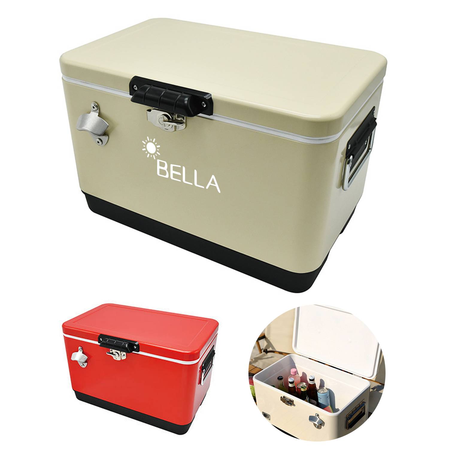 Car mounted outdoor retro iron cooler insulated case 9