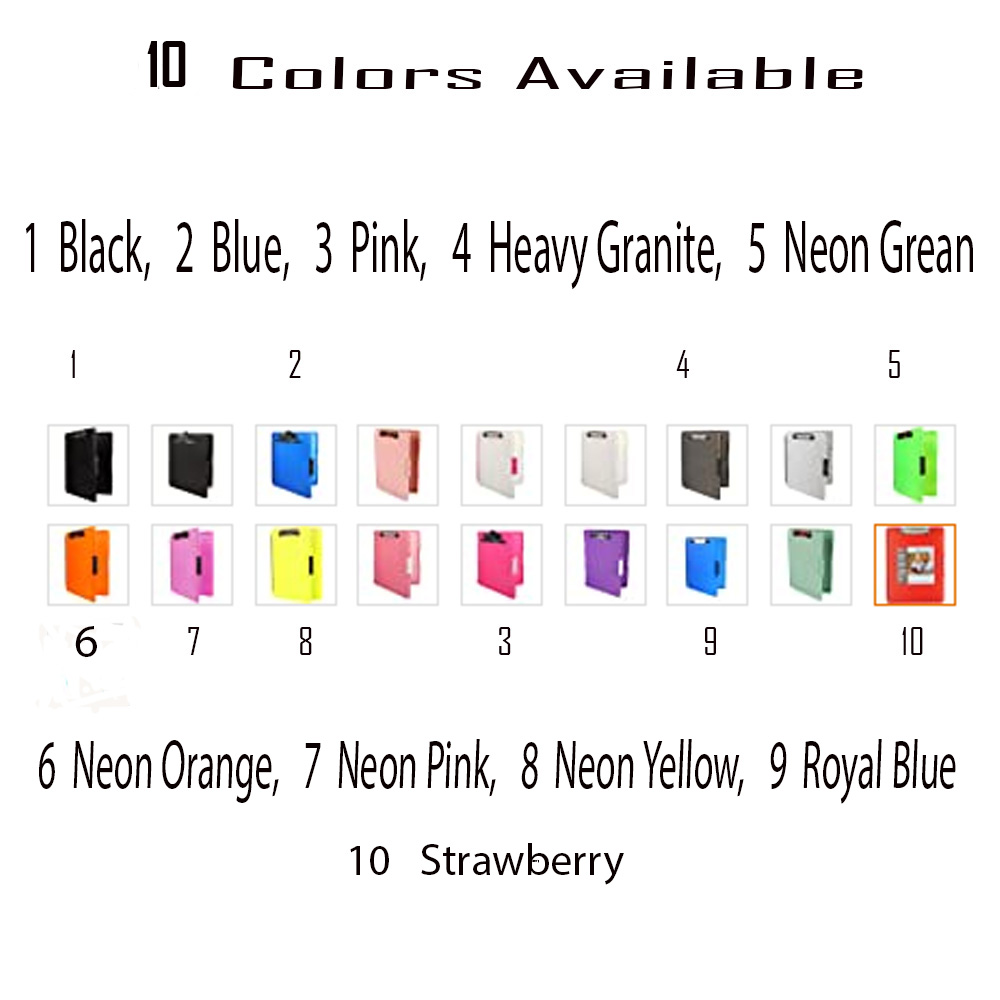 Slim caseColor Clipboard with Side Opening Made in the USA 1