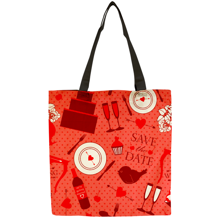 Flat Vibrant Cotton Tote Bag 16