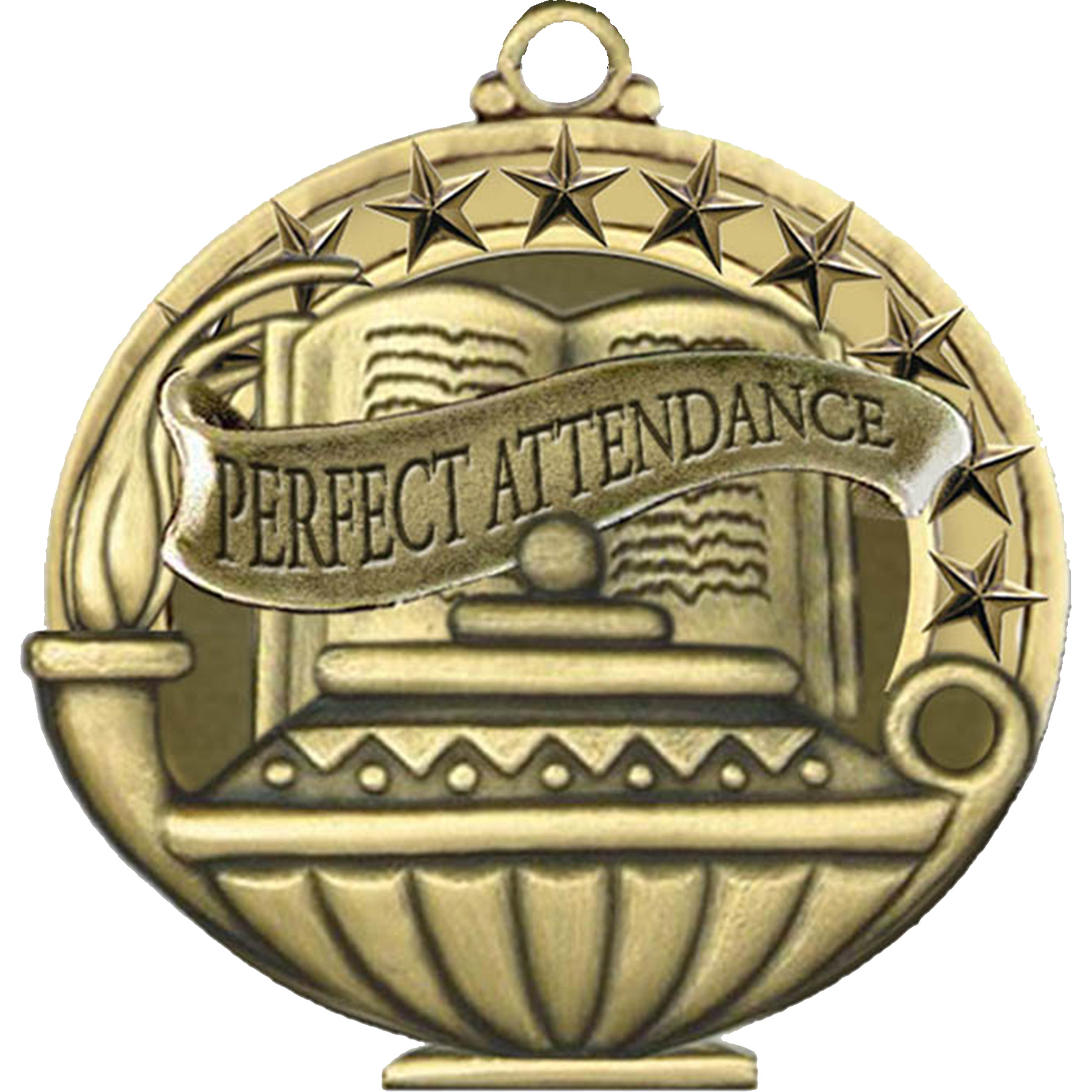 Stock Academic Medals: Perfect Attendance 2