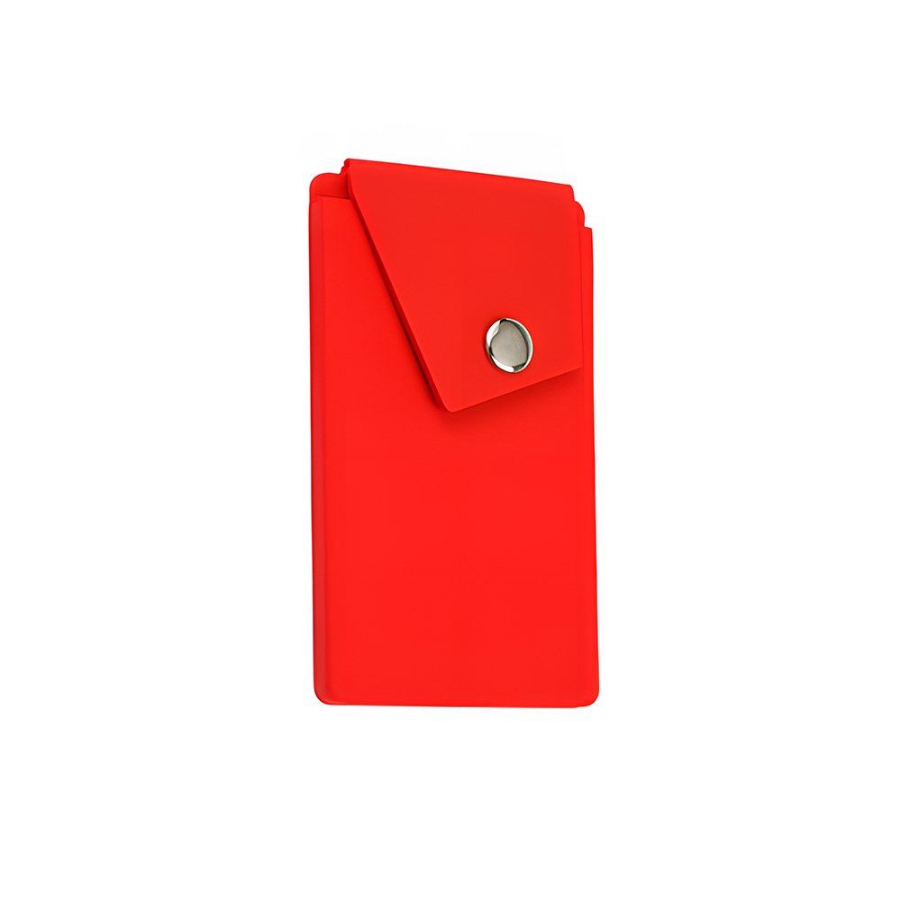 Silicone Cell Phone Sticky Wallet W/ Snap Pocket 11