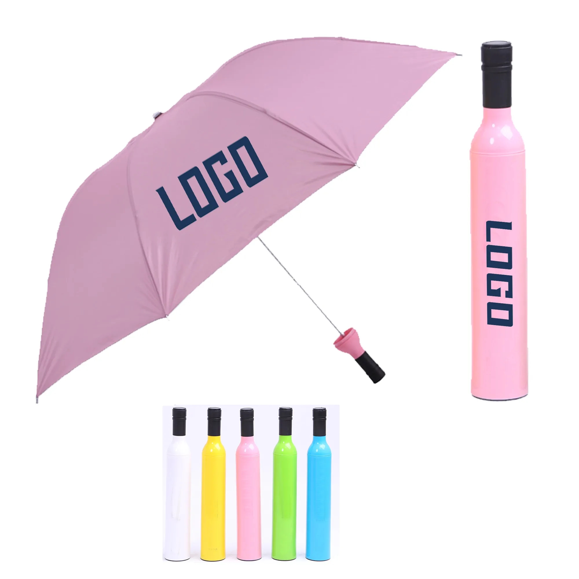 Wine Bottle Folding Umbrellas MOQ50 1