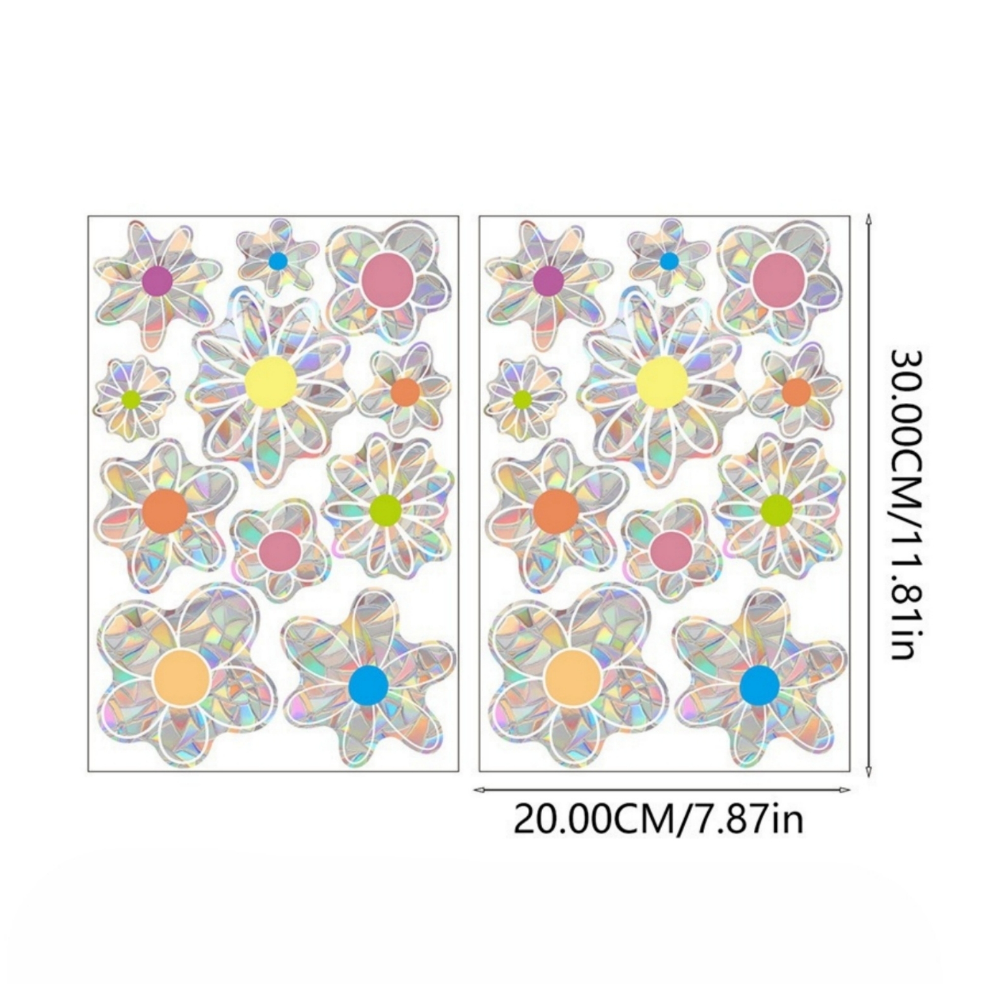 Rainbow Static Stained Glass Stickers 2