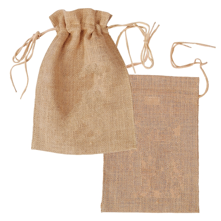 The Small Natural Drawstring Jute Tote 1