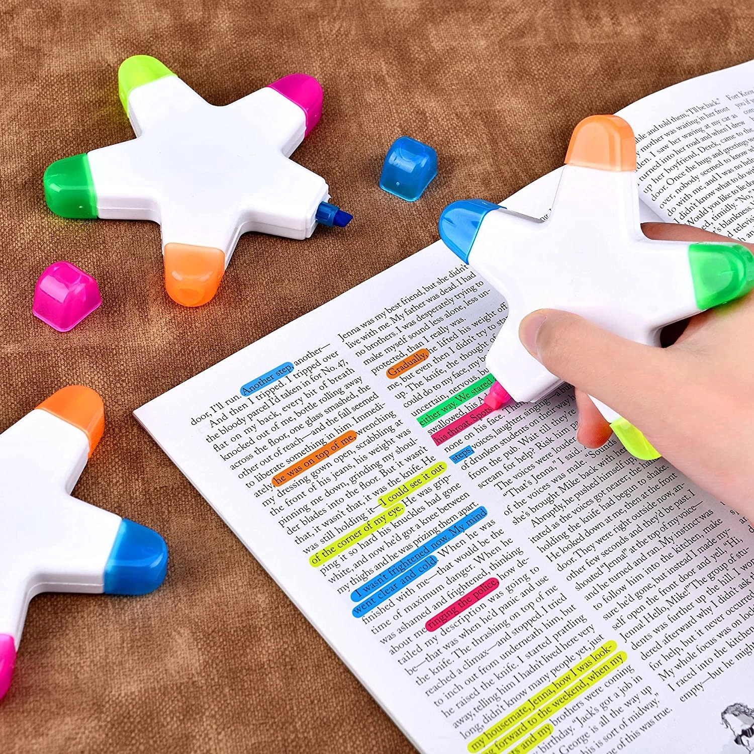 Star Shaped Five Colors Highlighter 5