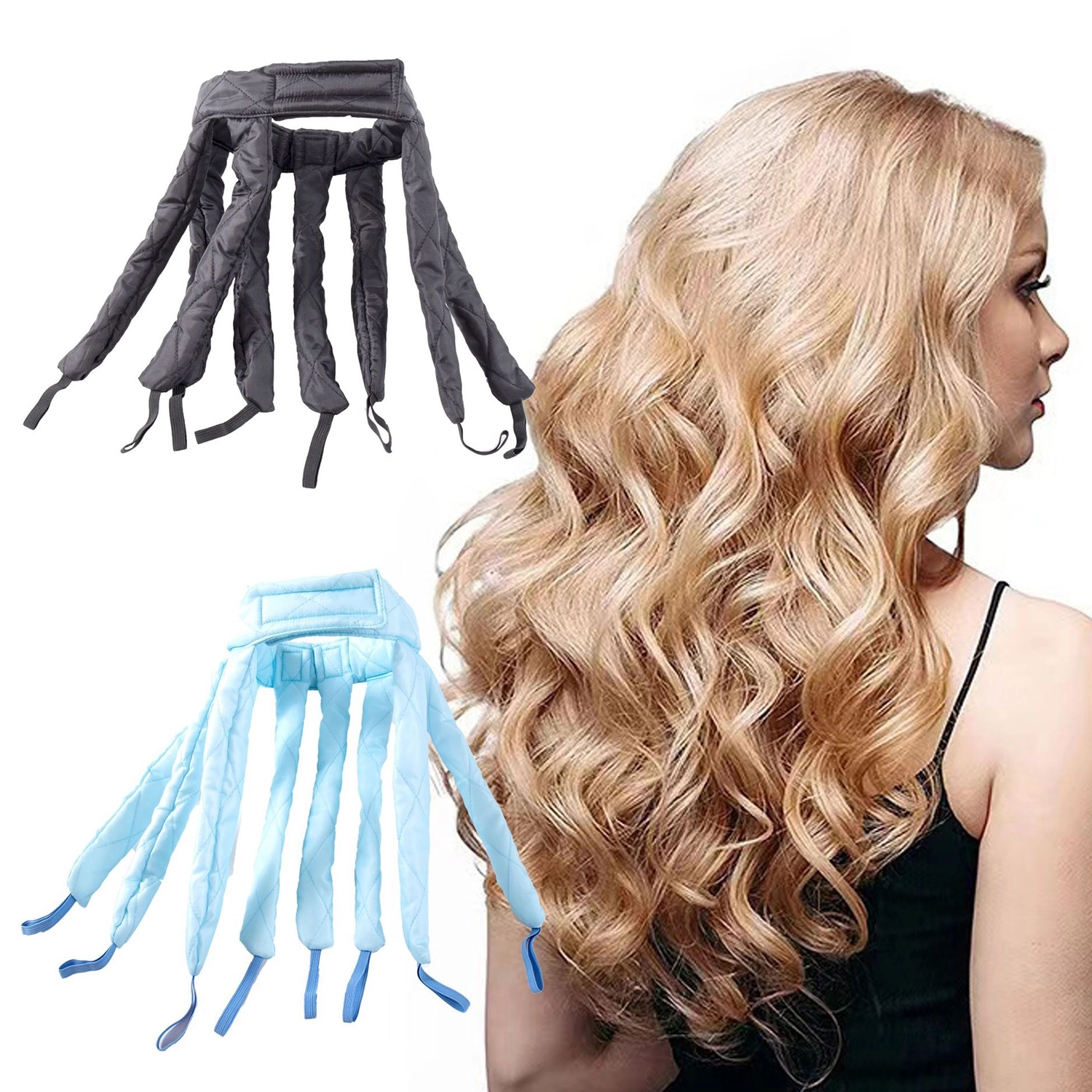 Head-Mounted Heatless Hair Curlers 1