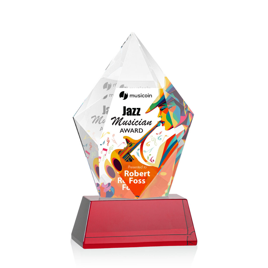 Devron VividPrint™ Award on Base - Red 15