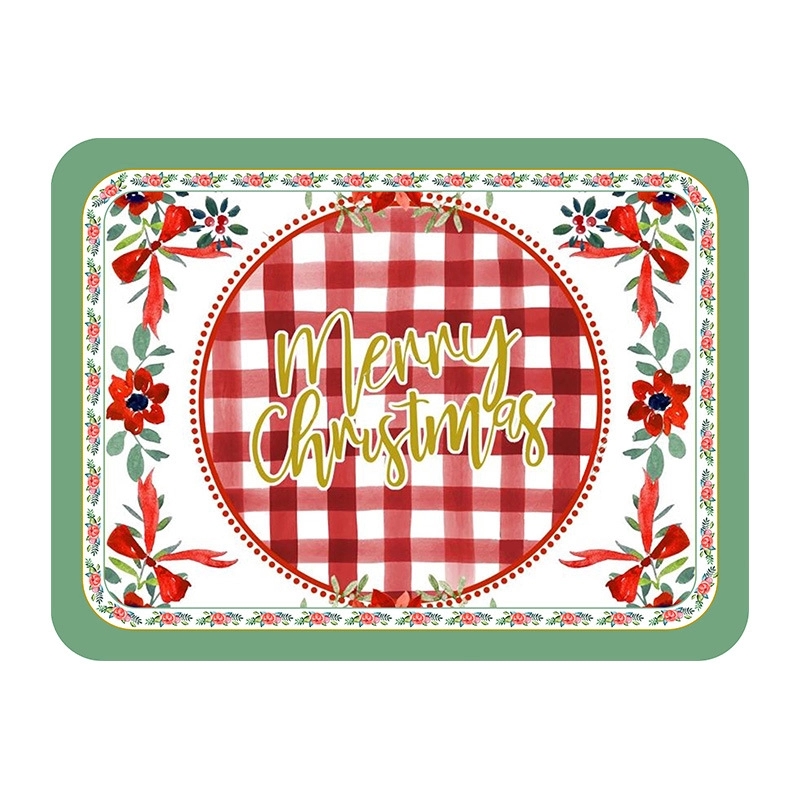 Christmas American Retro Leather Placemat 3