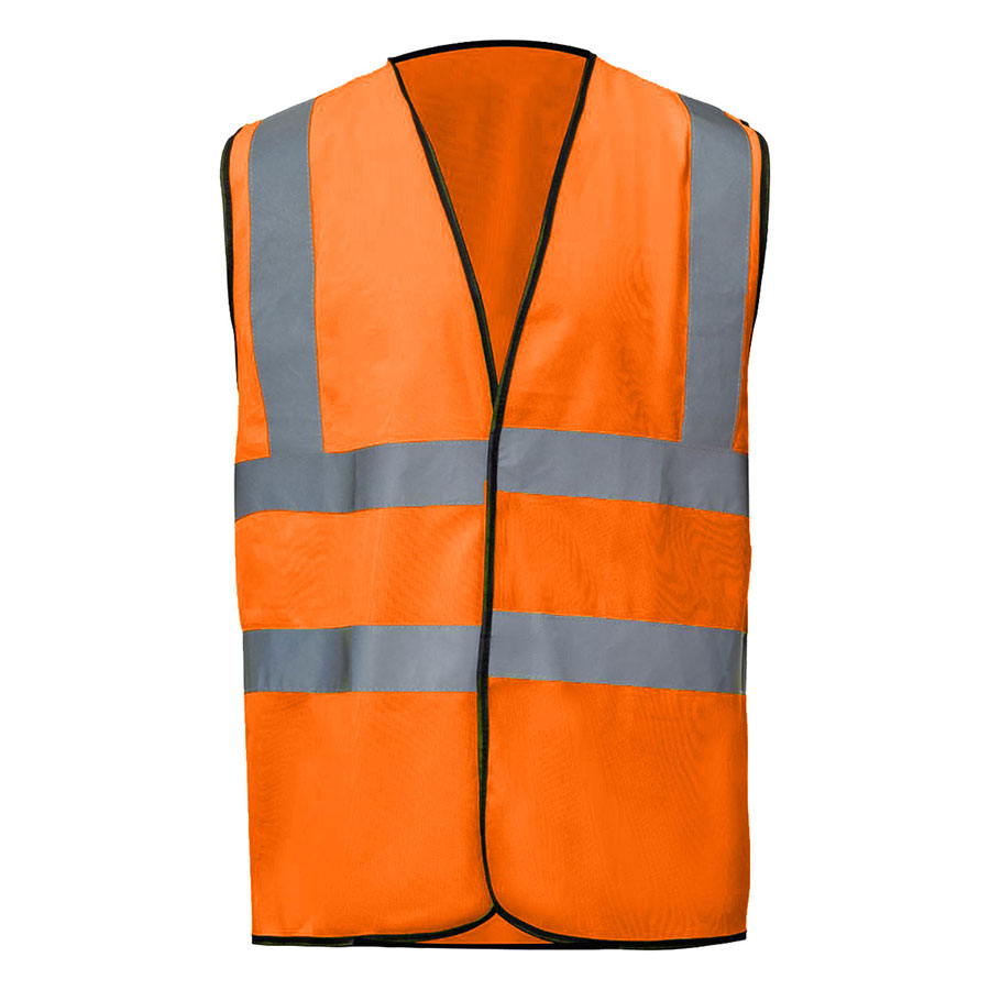 VISIPRO Unisex Hook & Loop Safety Vest w/ Reflective Bands &