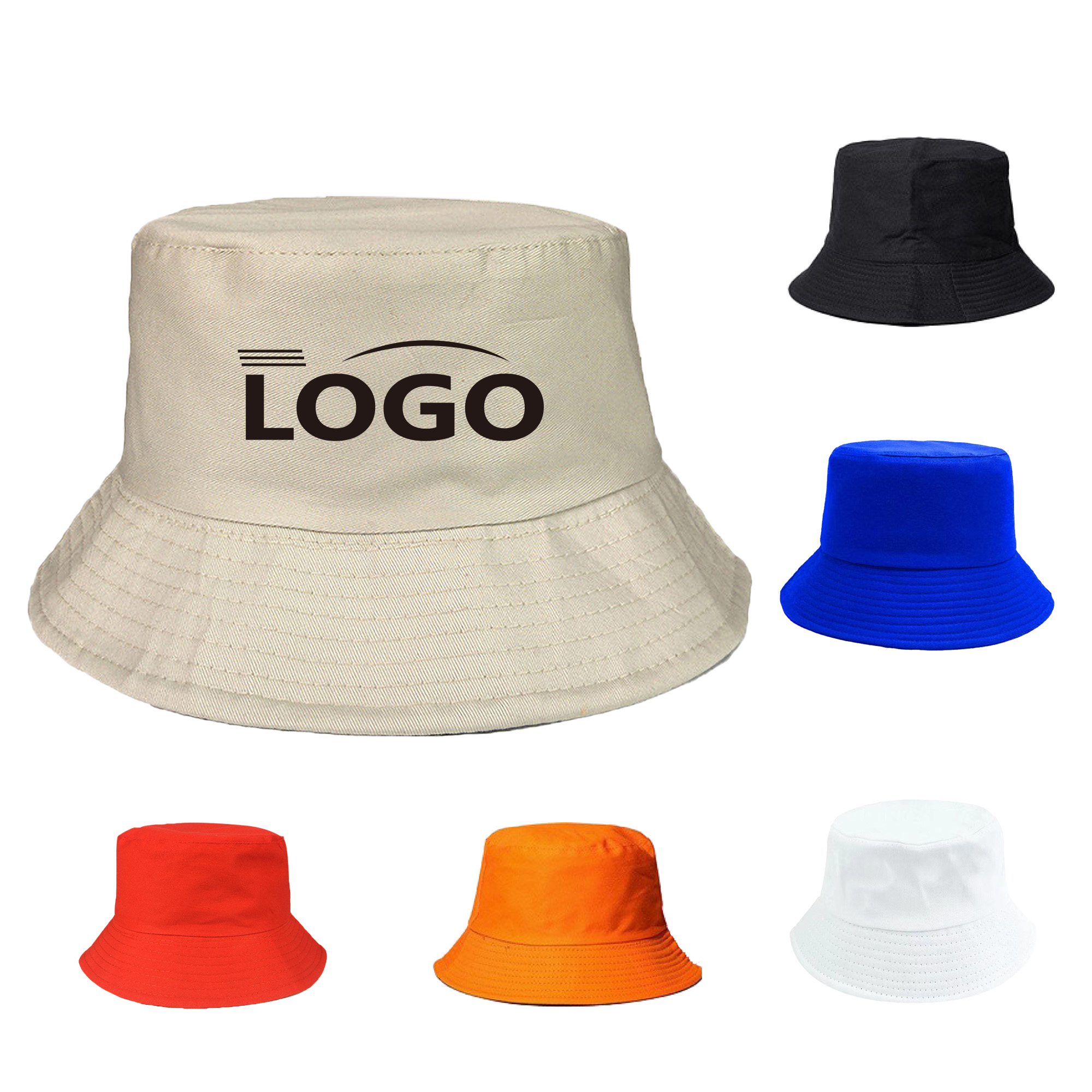 Bucket Cotton Hat Durable Foldable Customizable Fisherman 1