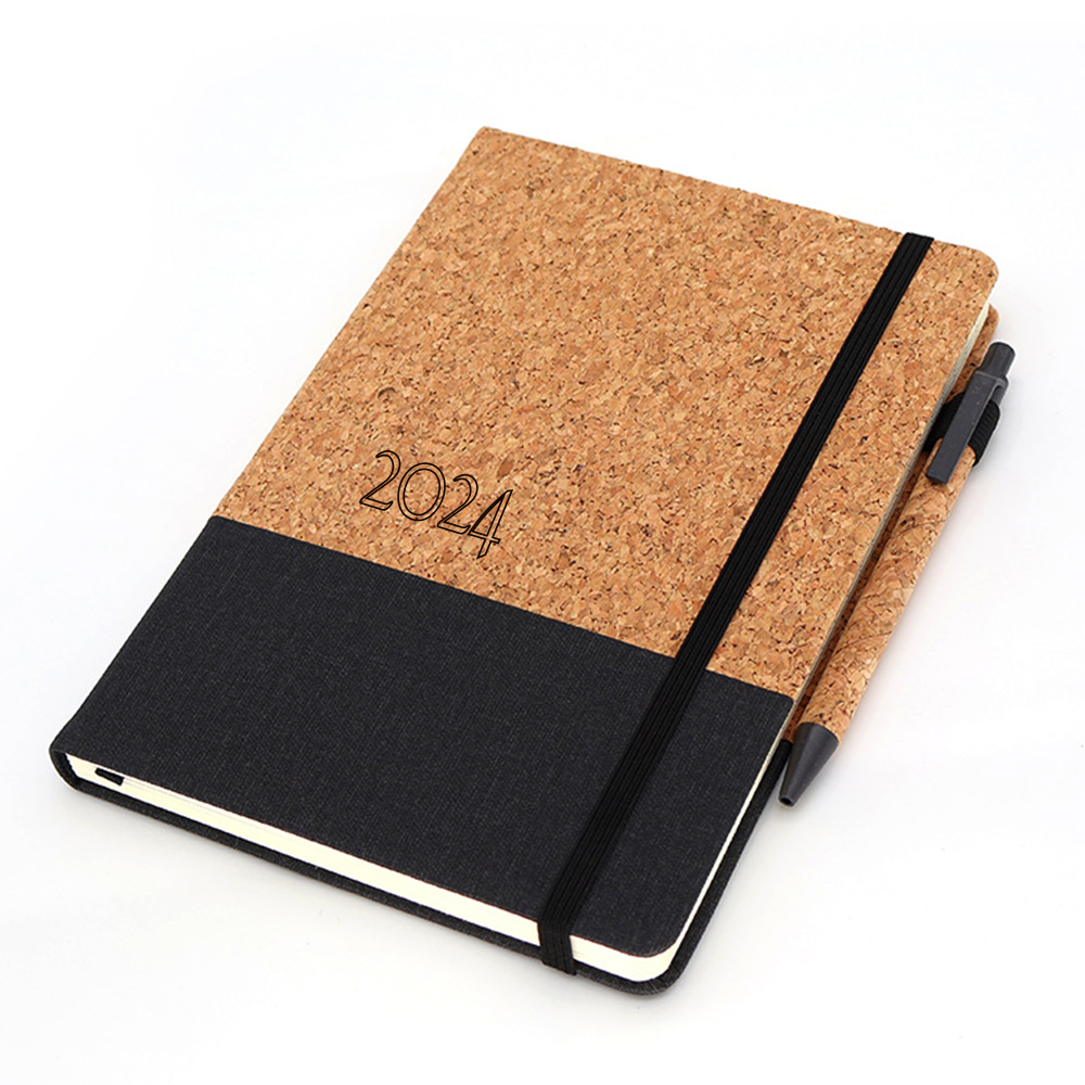 A5 Cork Spliced PU Strap Notebook 2