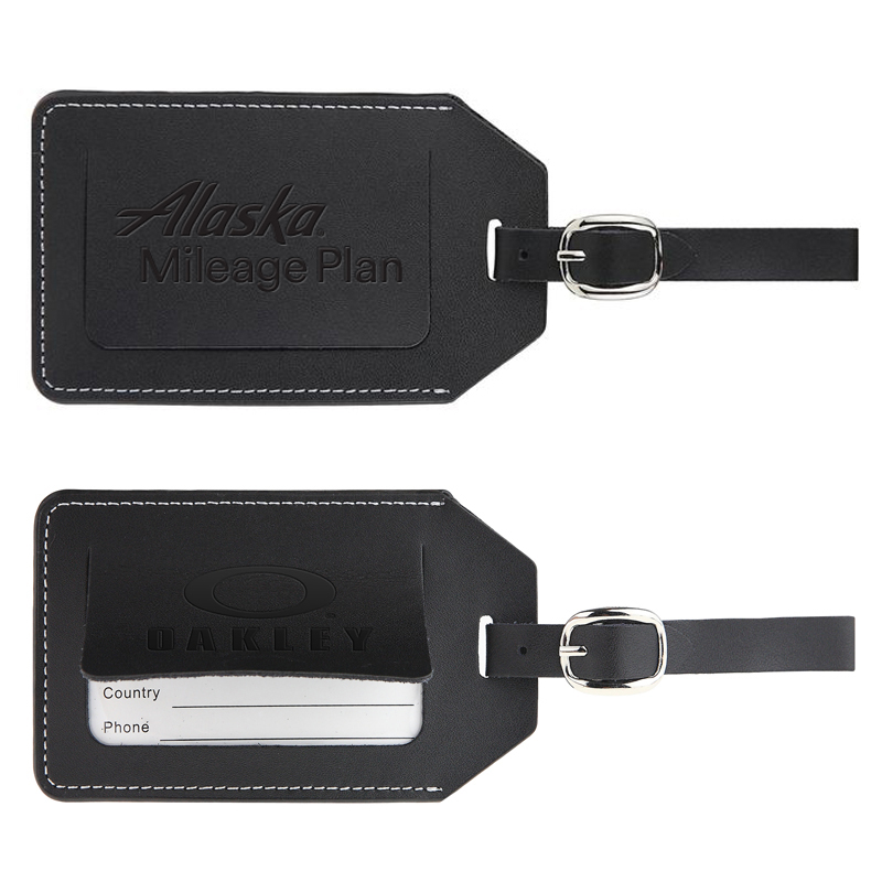 Concord Leather Luggage Tag (Black)