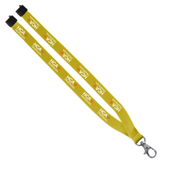 3/4" Polyester Lanyard with Sewn Silver Metal Split-Ring 7