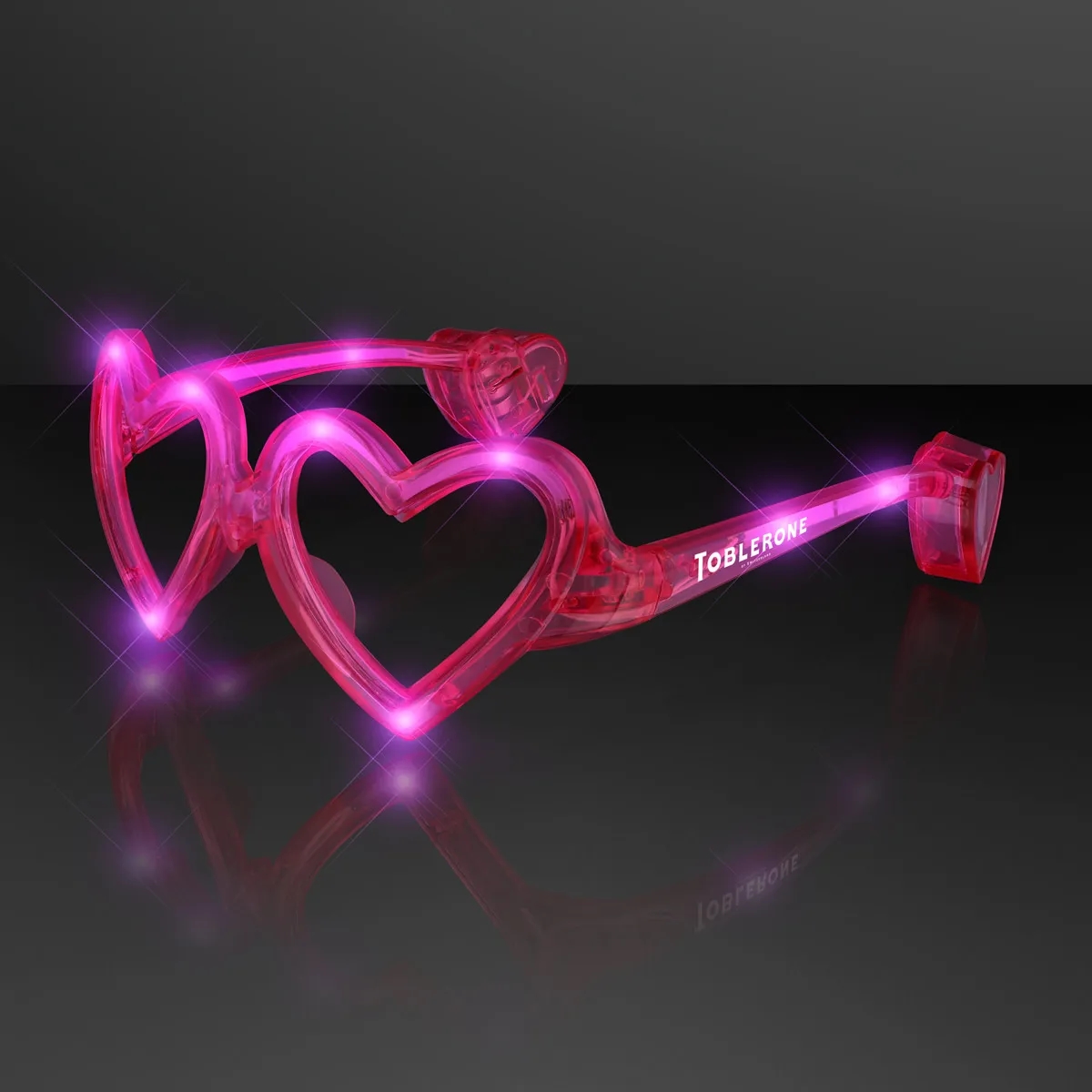 LED Pink Heart Glasses, no lens 4