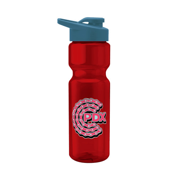 Blazer 28oz Transparent Bike Bottle w/Drink-thru Lid 439