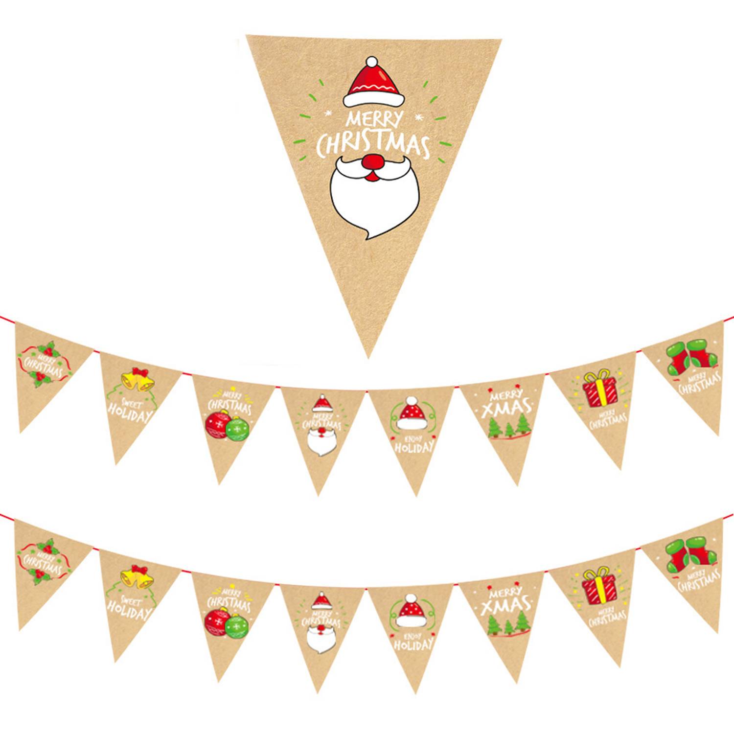 Decorative Christmas Banner Pennant 4