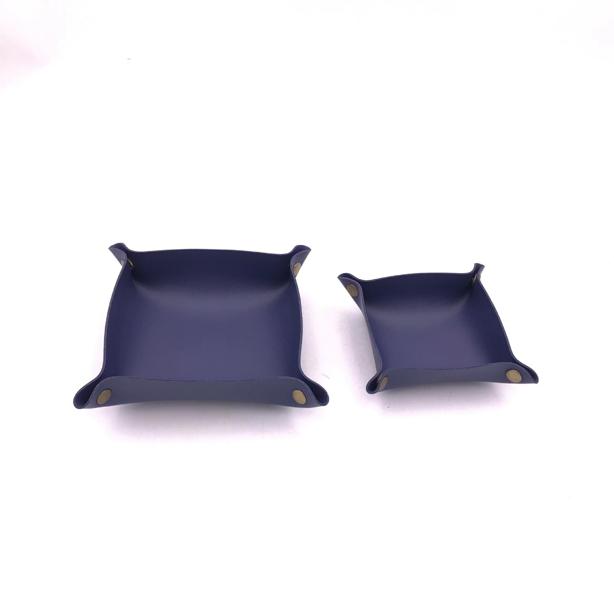 PU Leather Foldable Valet Tray With Snap Corners 7.87" 25