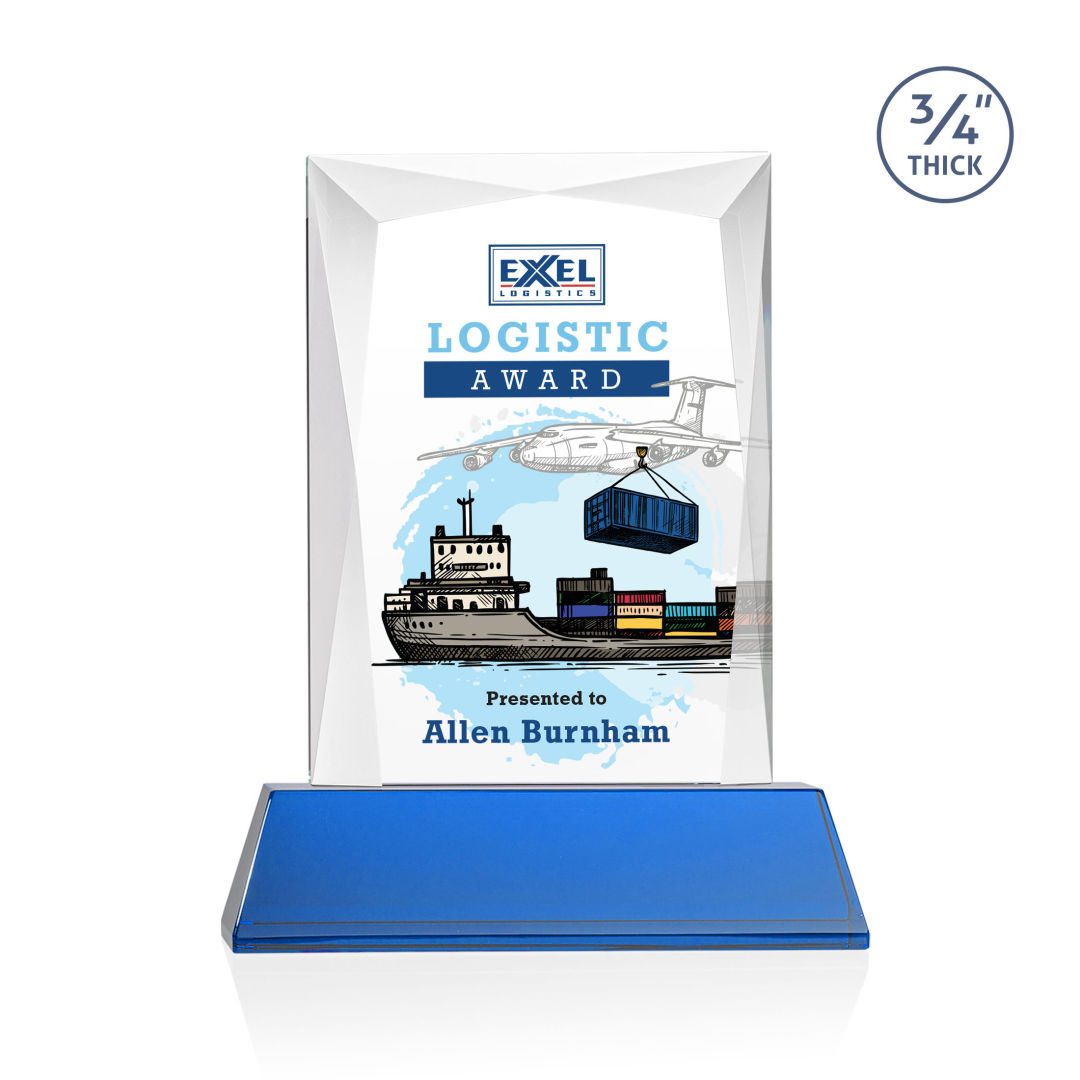 Messina VividPrint™ Award on Newhaven Base - Blue 5