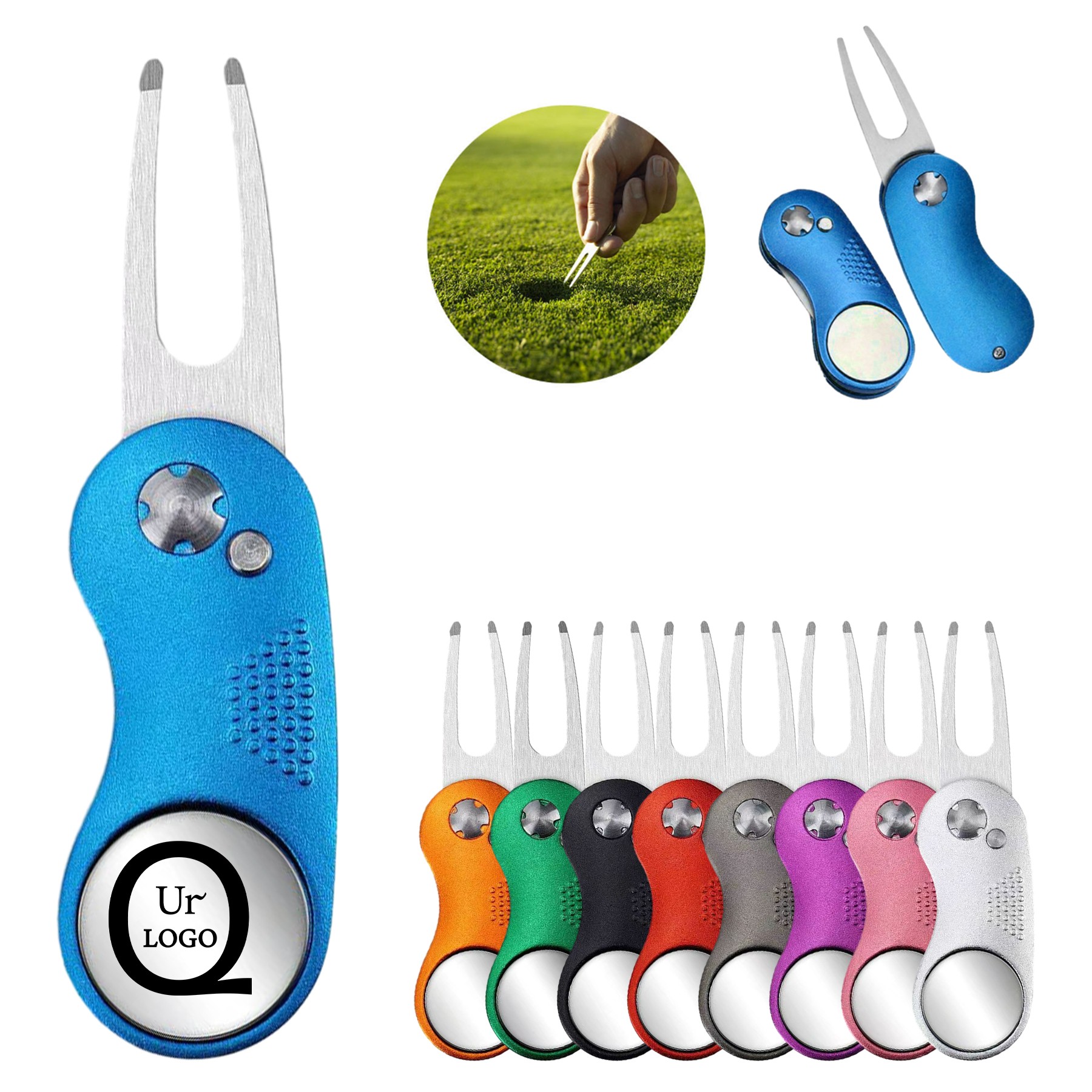Golf Divot Repair Switchblade Tool