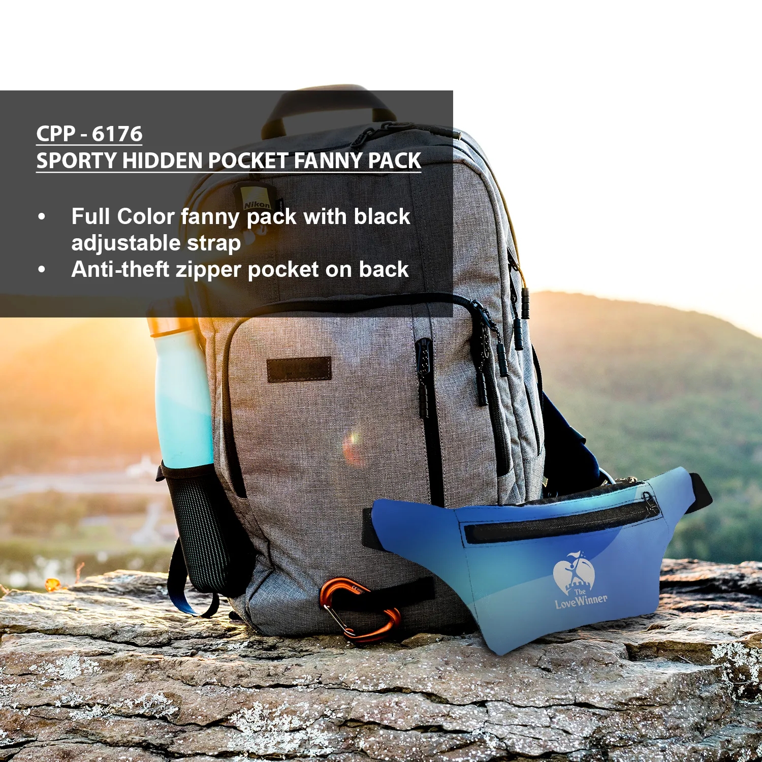 Sporty Hidden Pocket Fanny Pack 7