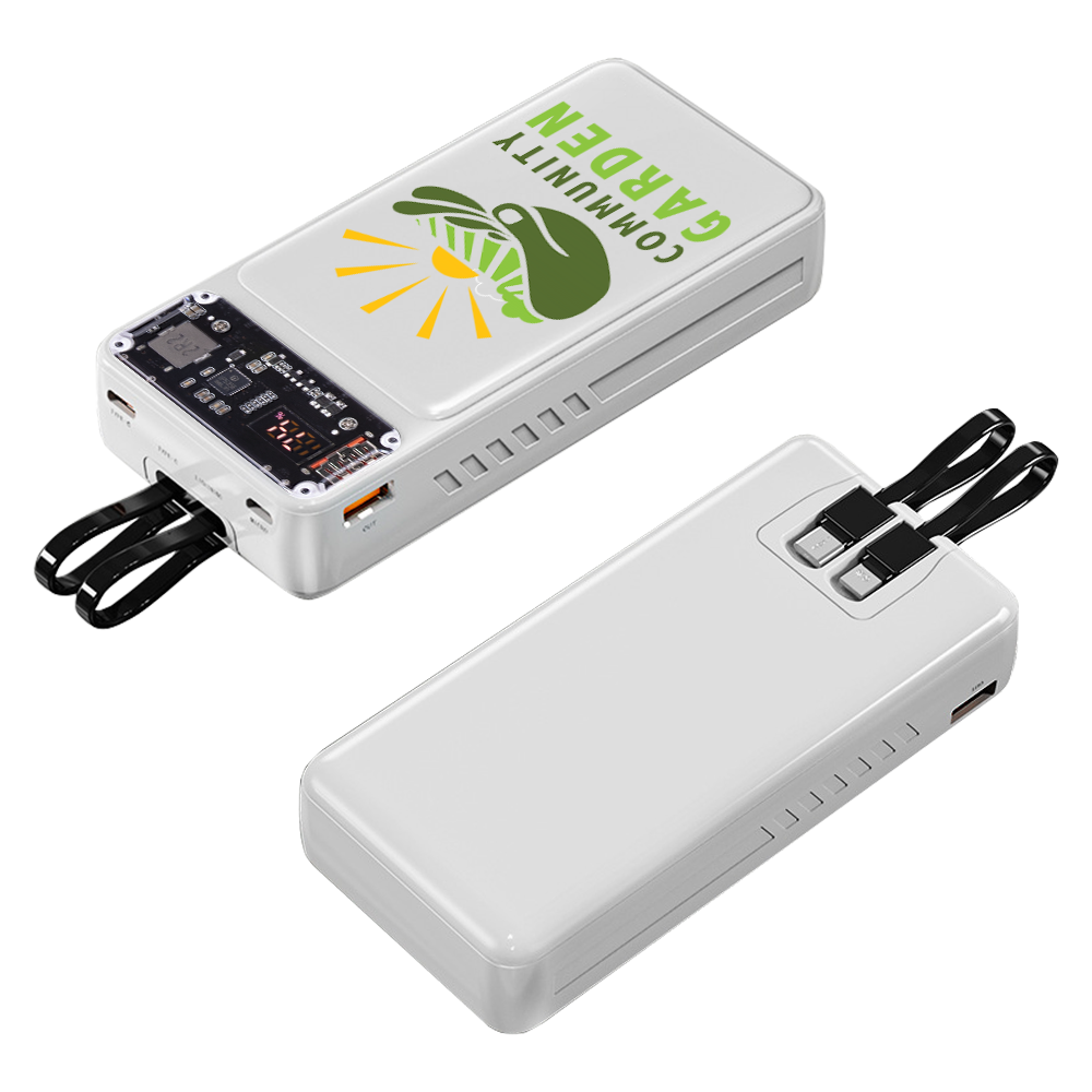 Winnetka Transparent Corded Power Bank 20000 9