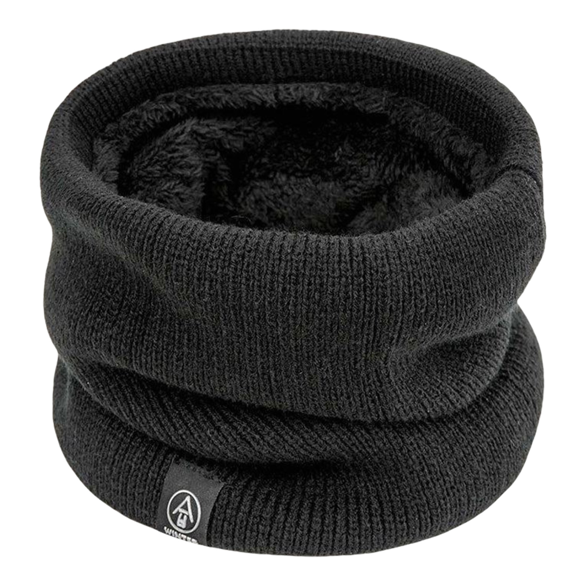 Winter Neck Warmer Scarf Fleece Lined Knit Stretchy Cowl for Cycling Cold Weather 2