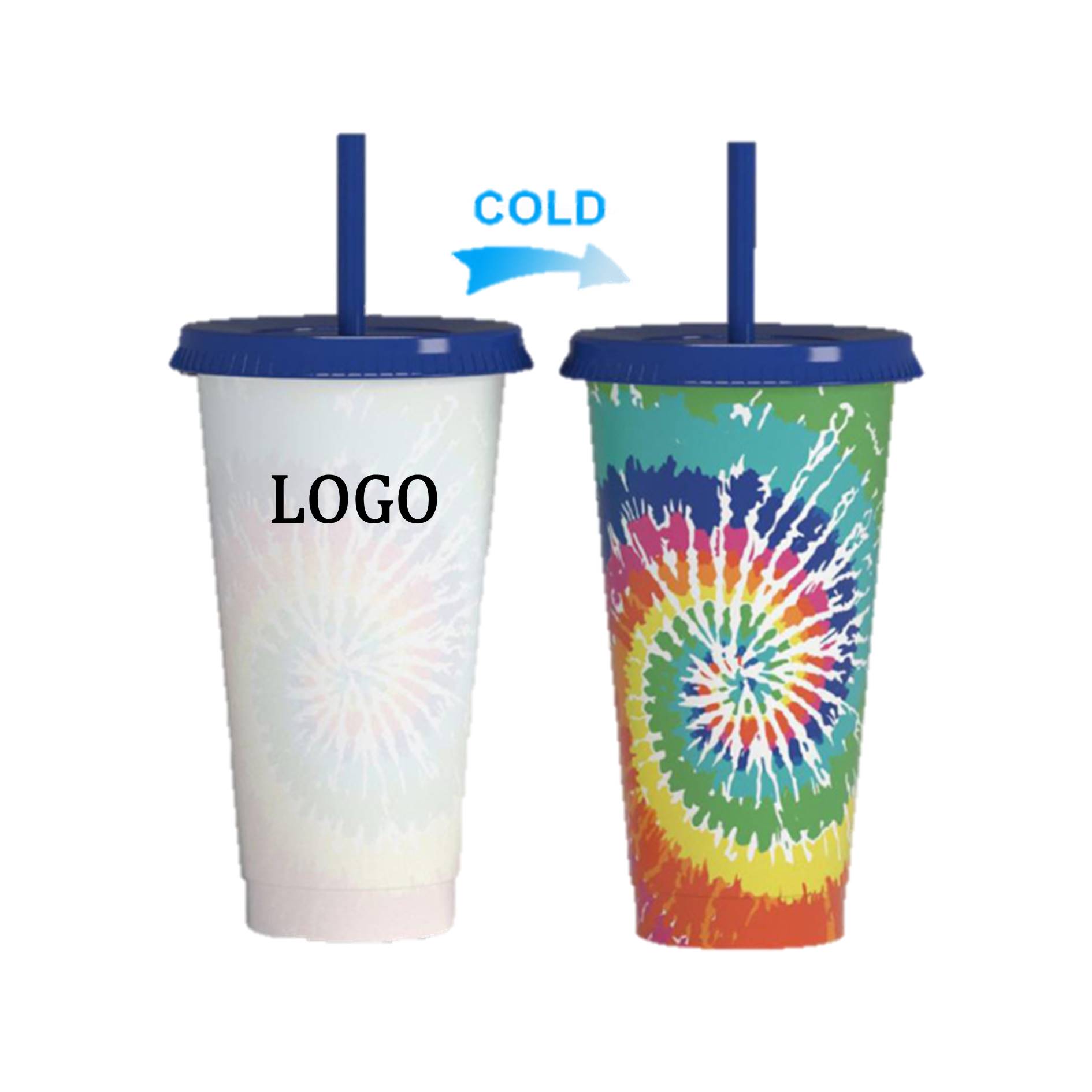 Color Changing Tumbler w/Lid & Straw 3