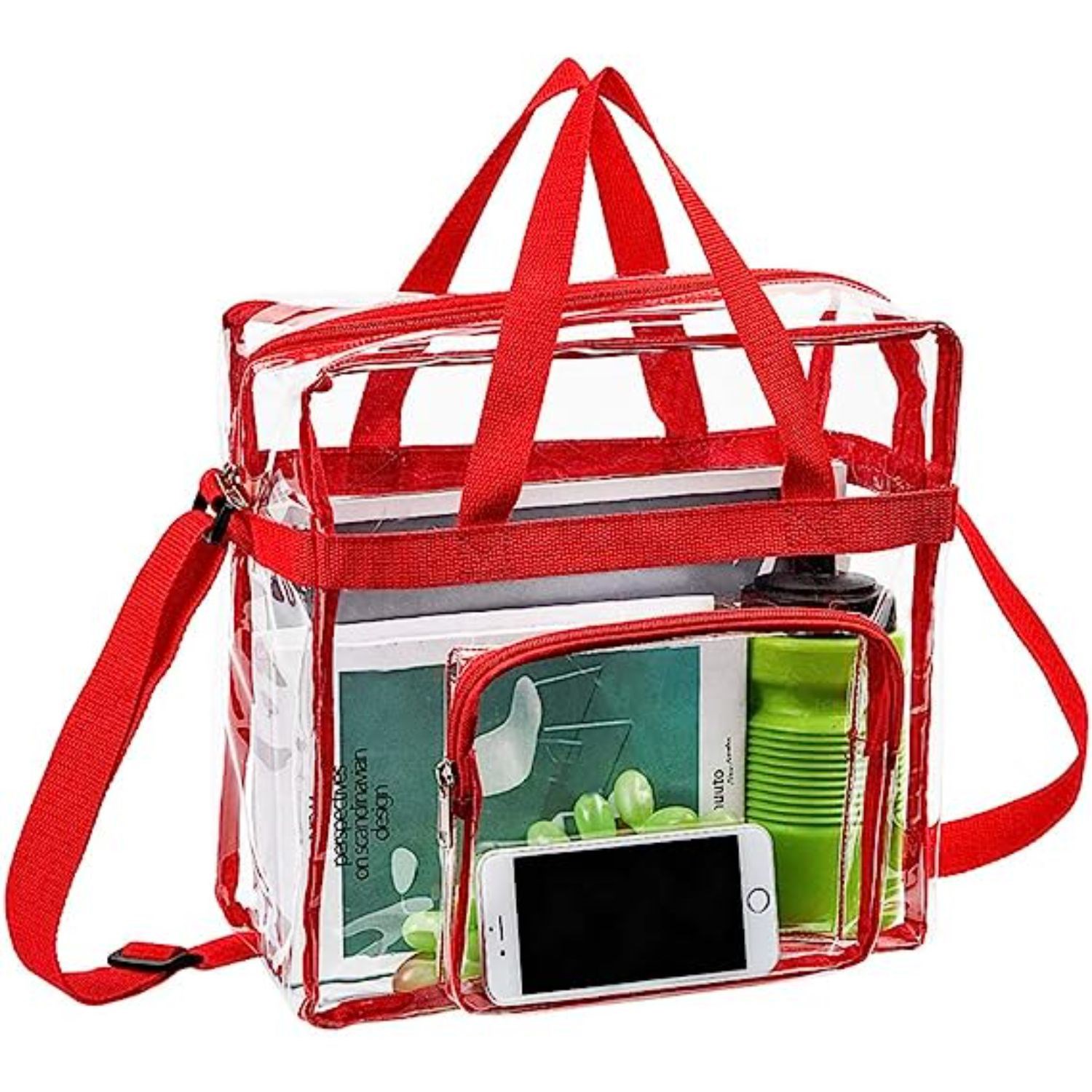 Stadium Approved Tote Bag Clear PVC Transparent Shoulder Handbag 10