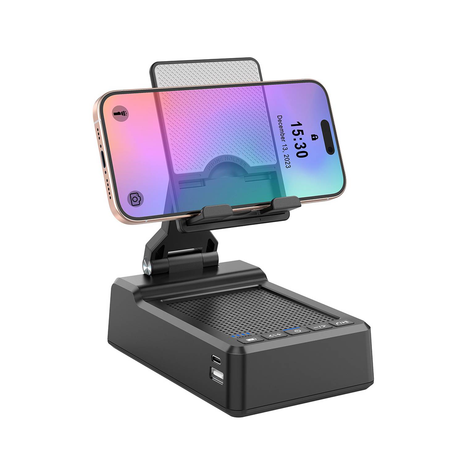 2 in 1 Plastic Foldable Wireless Speaker Phone Stand 3