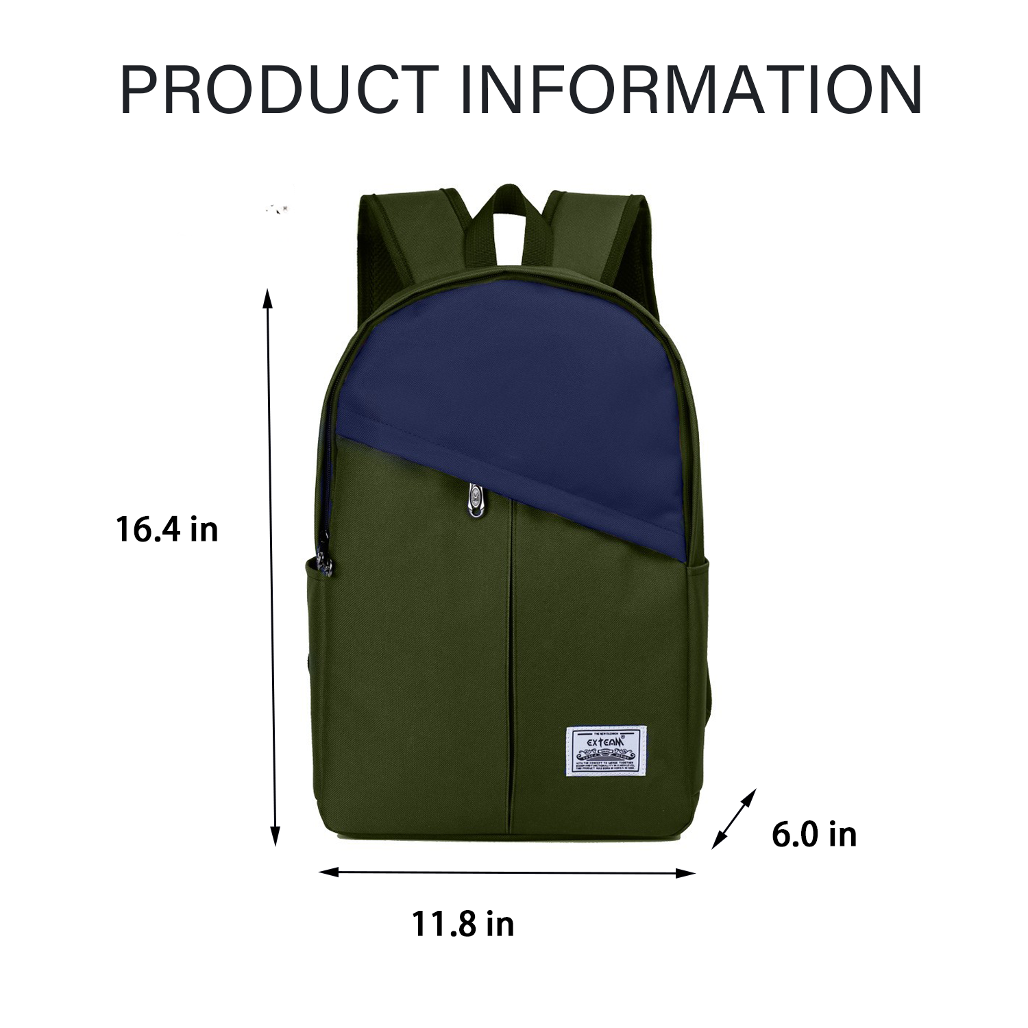 Nylon Double Shoulder Leisure Student Backpack 2