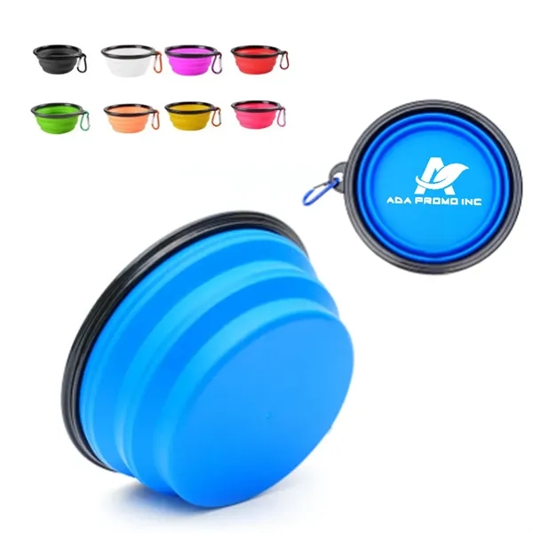 Collapsible Silicone Pet Bowl with Carabiner