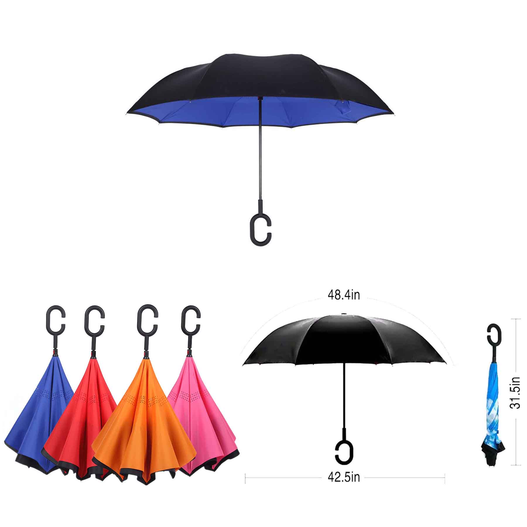 Double Layer Reverse Inverted Umbrella 2