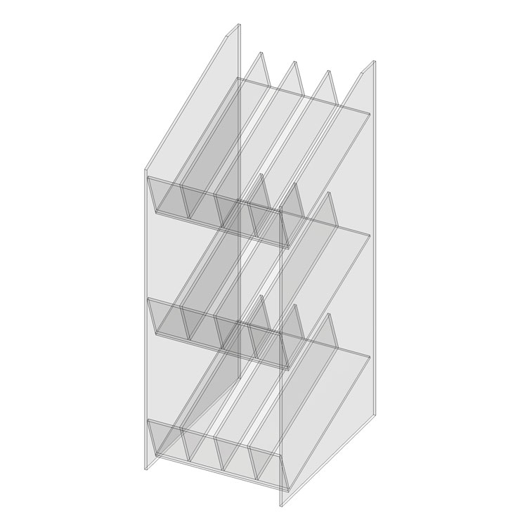 3 Tier Acrylic Beverage Display 4 Rows